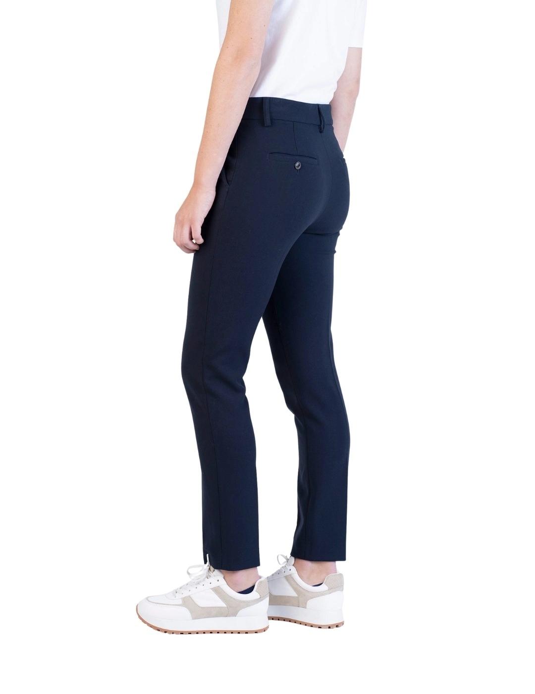 Hongo Pantalón Azul marino elástico corte chino