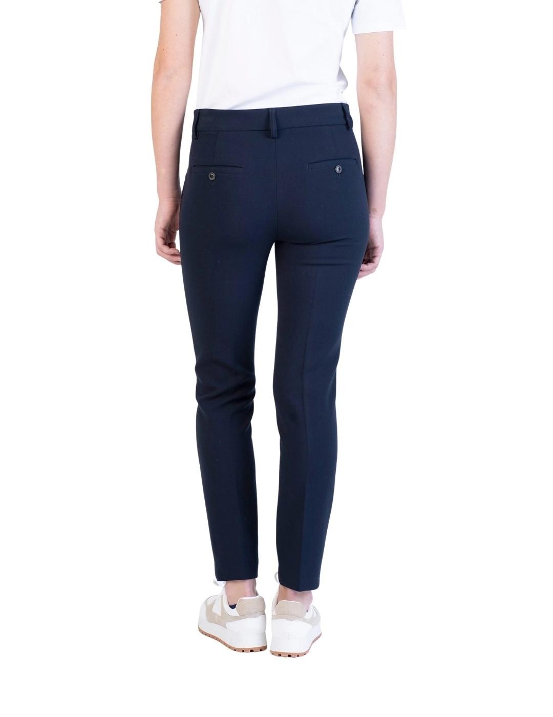 Hongo Pantalón Azul marino elástico corte chino