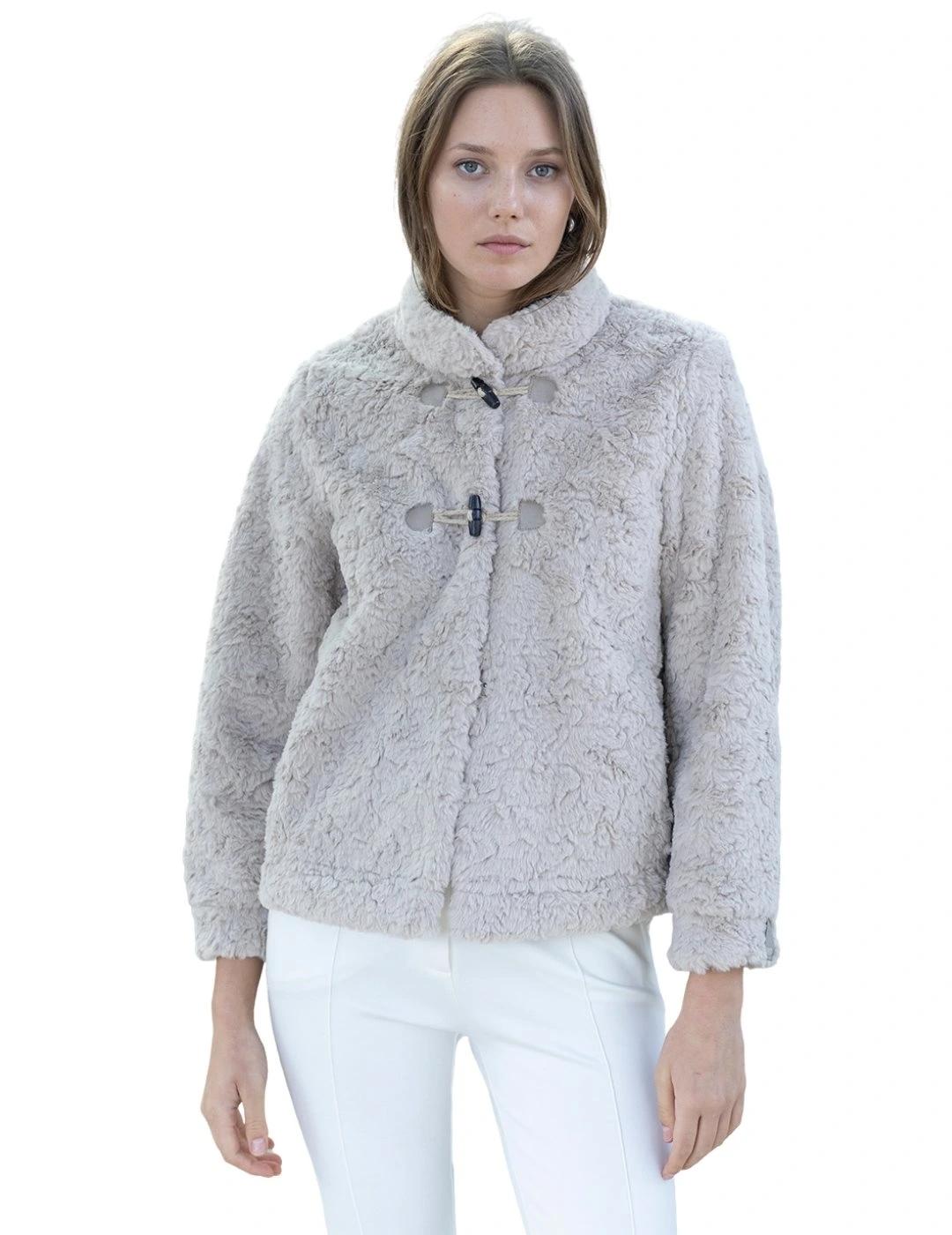 Hongo Chaqueta de pelo Arena