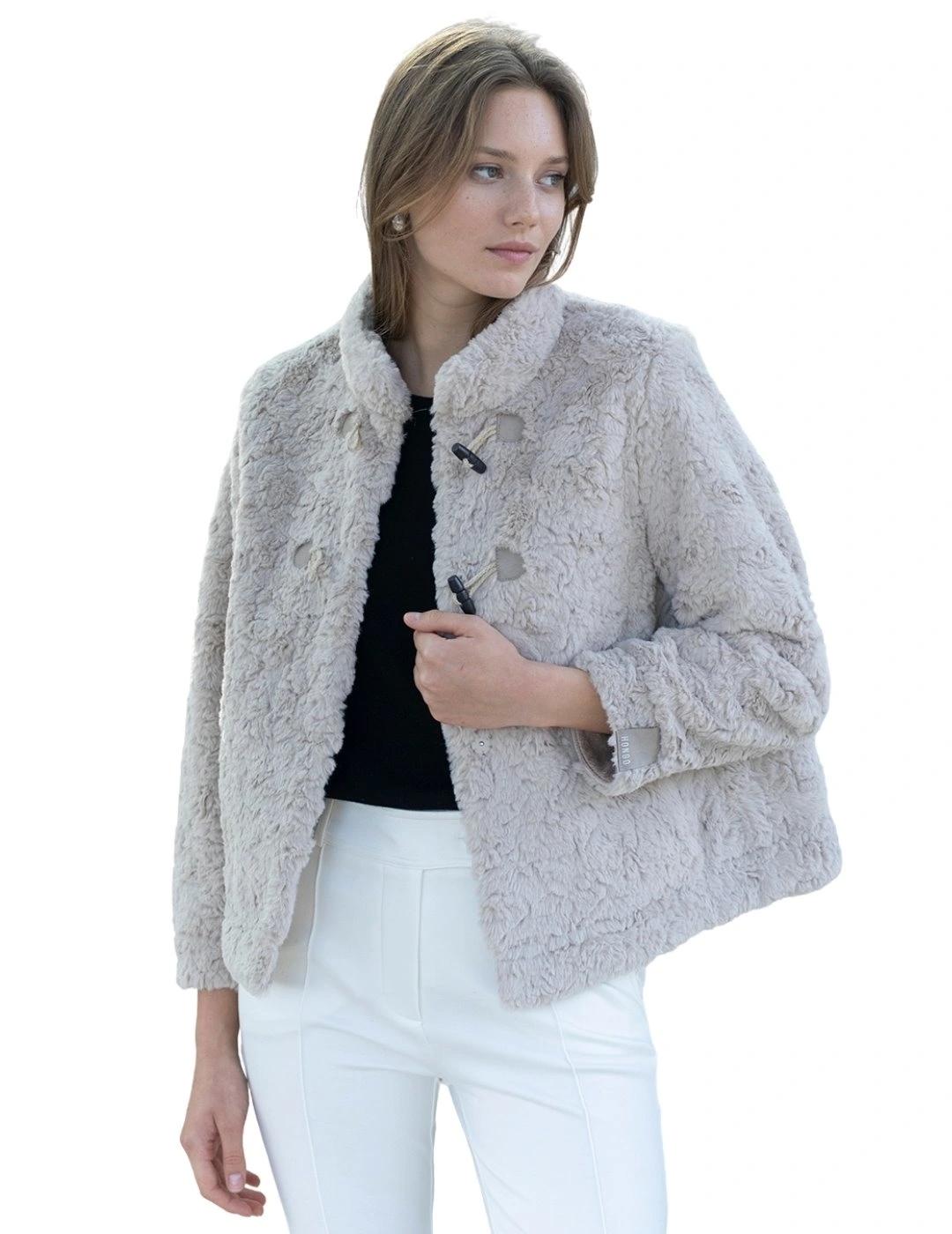 Hongo Chaqueta de pelo Arena