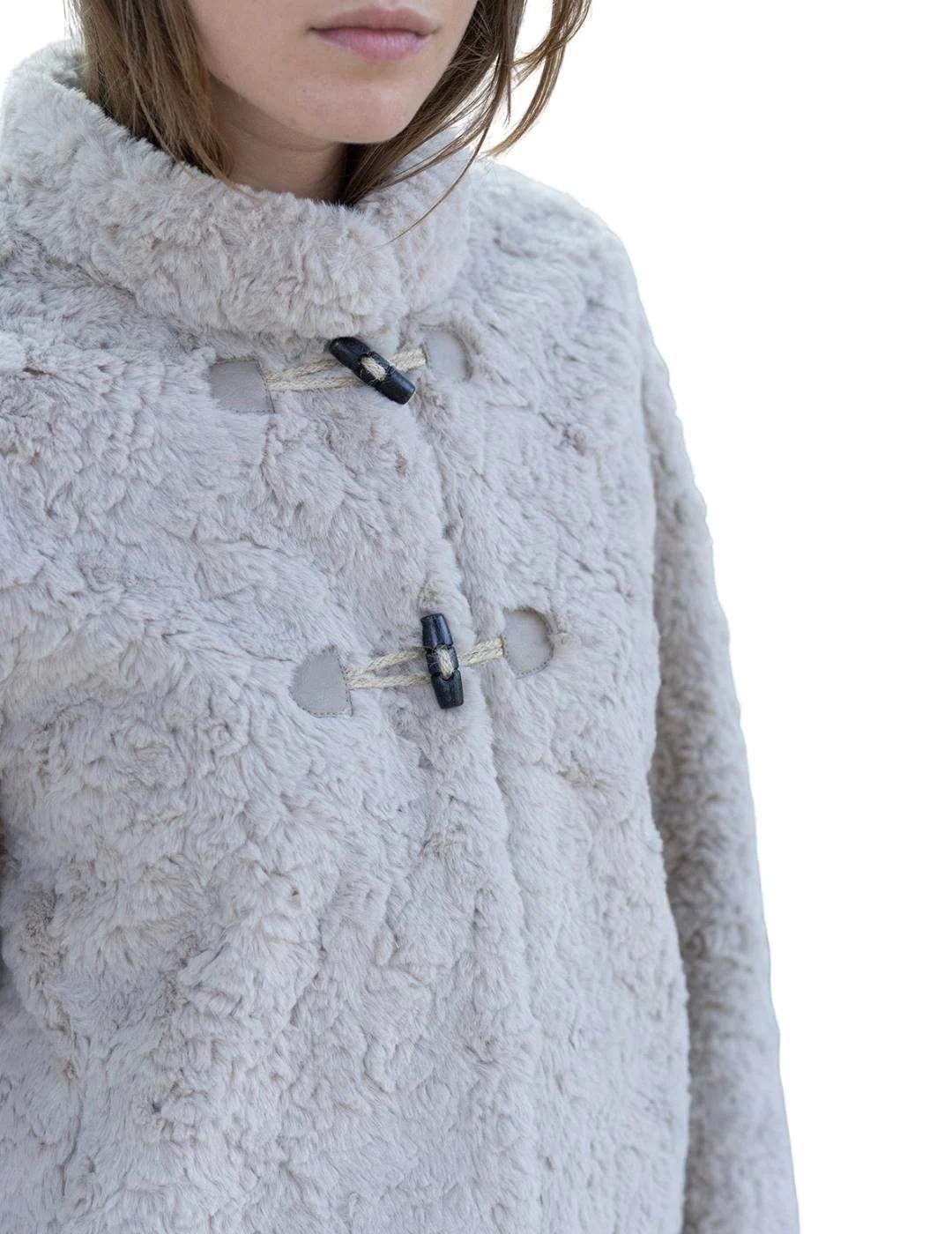 Hongo Chaqueta de pelo Arena