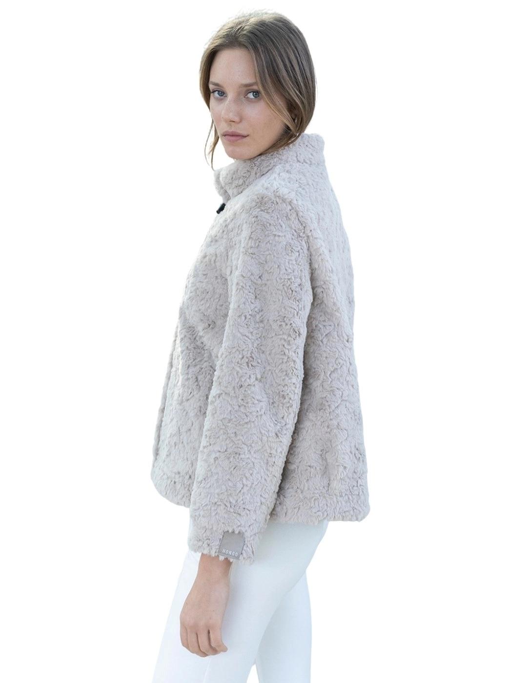 Hongo Chaqueta de pelo Arena