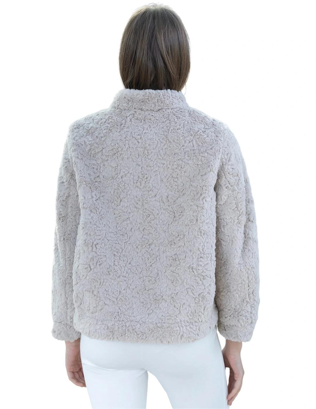 Hongo Chaqueta de pelo Arena