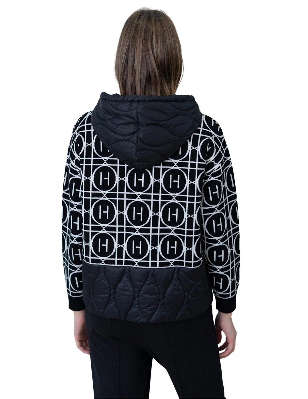 Hongo Chaqueta Negra estampada