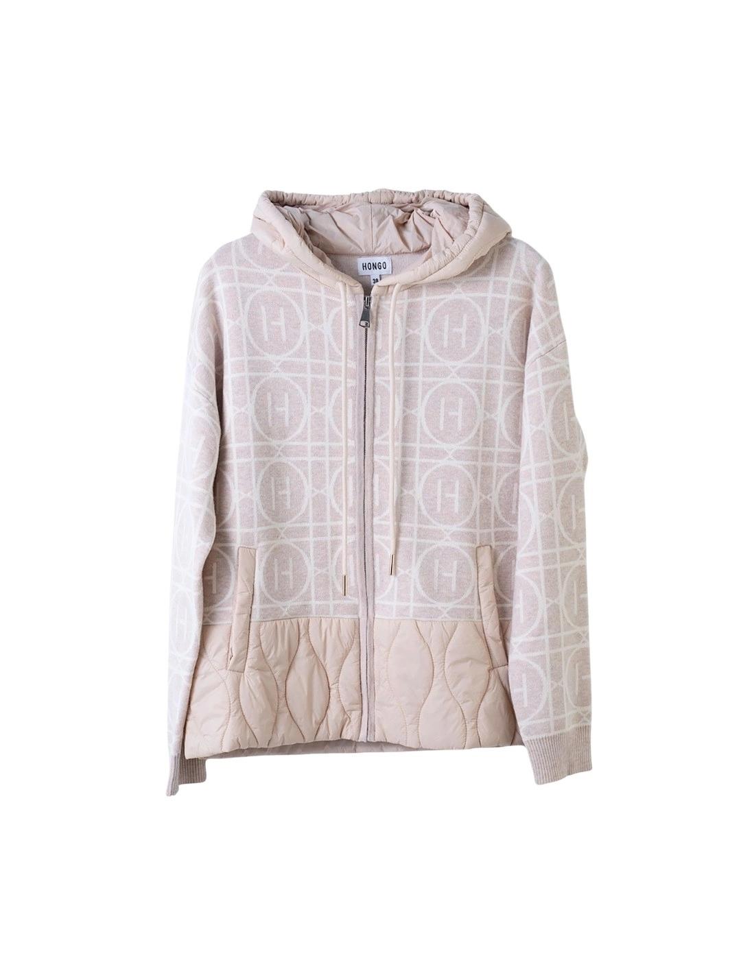 Hongo Chaqueta Beige con monograma