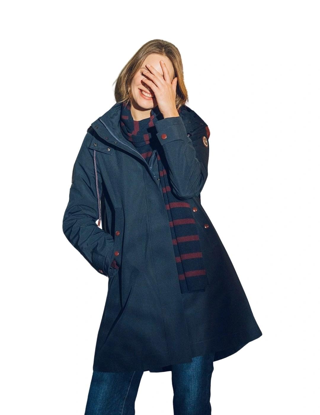 Hongo Parka Azul marino con capucha