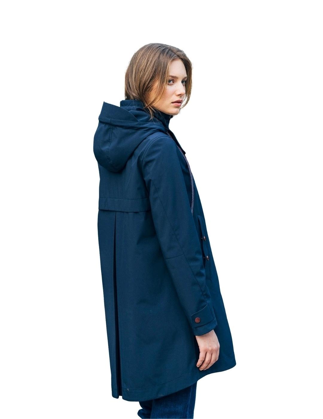 Hongo Parka Azul marino con capucha