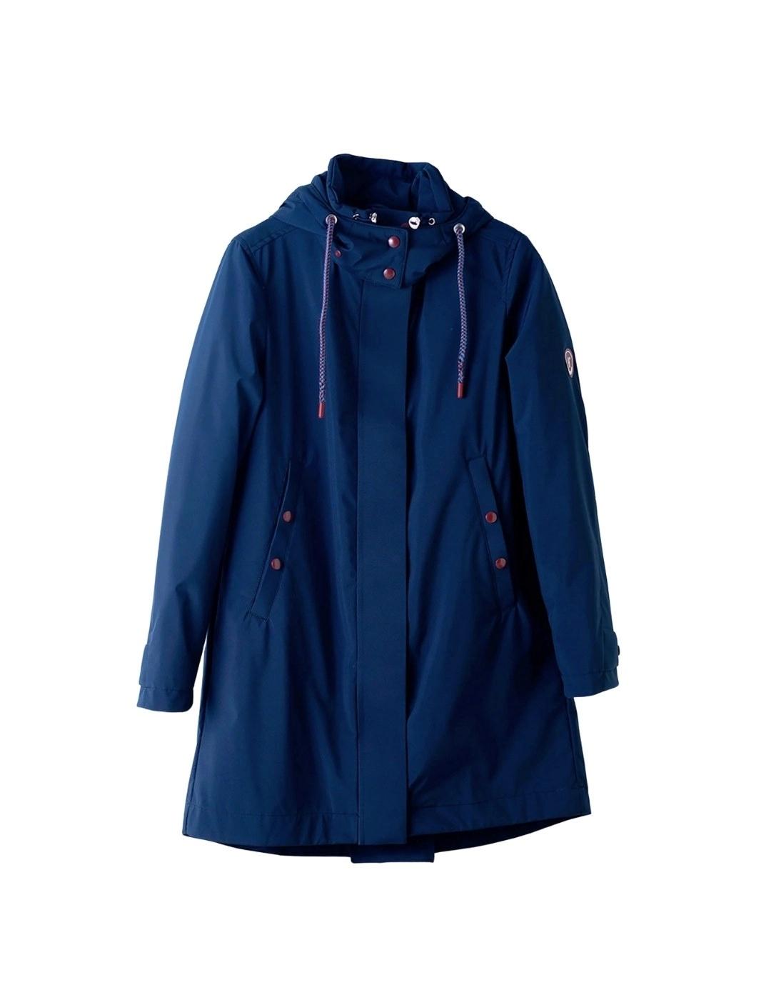 Hongo Parka Azul marino con capucha