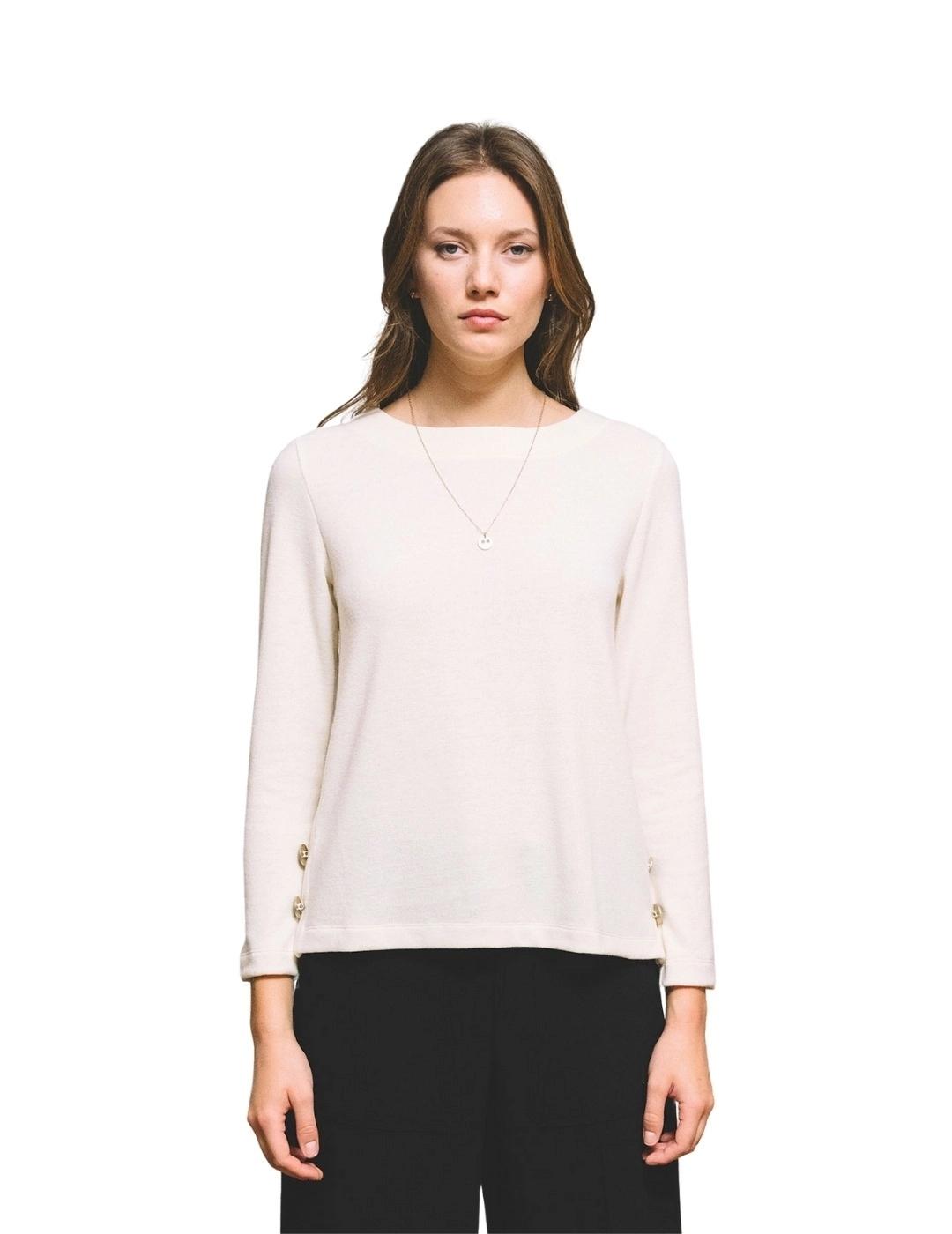 Hongo Jersey Crudo con botones laterales