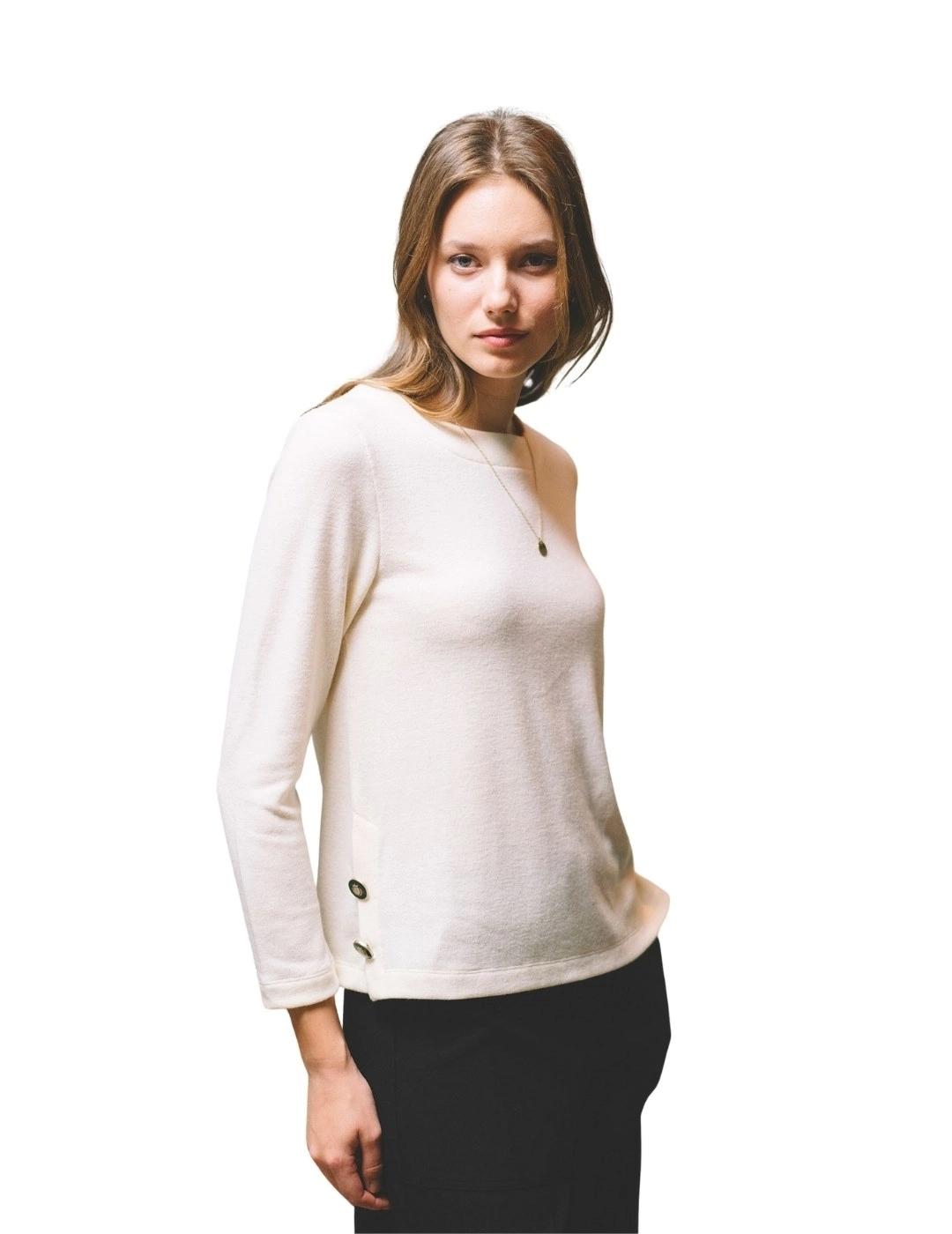 Hongo Jersey Crudo con botones laterales