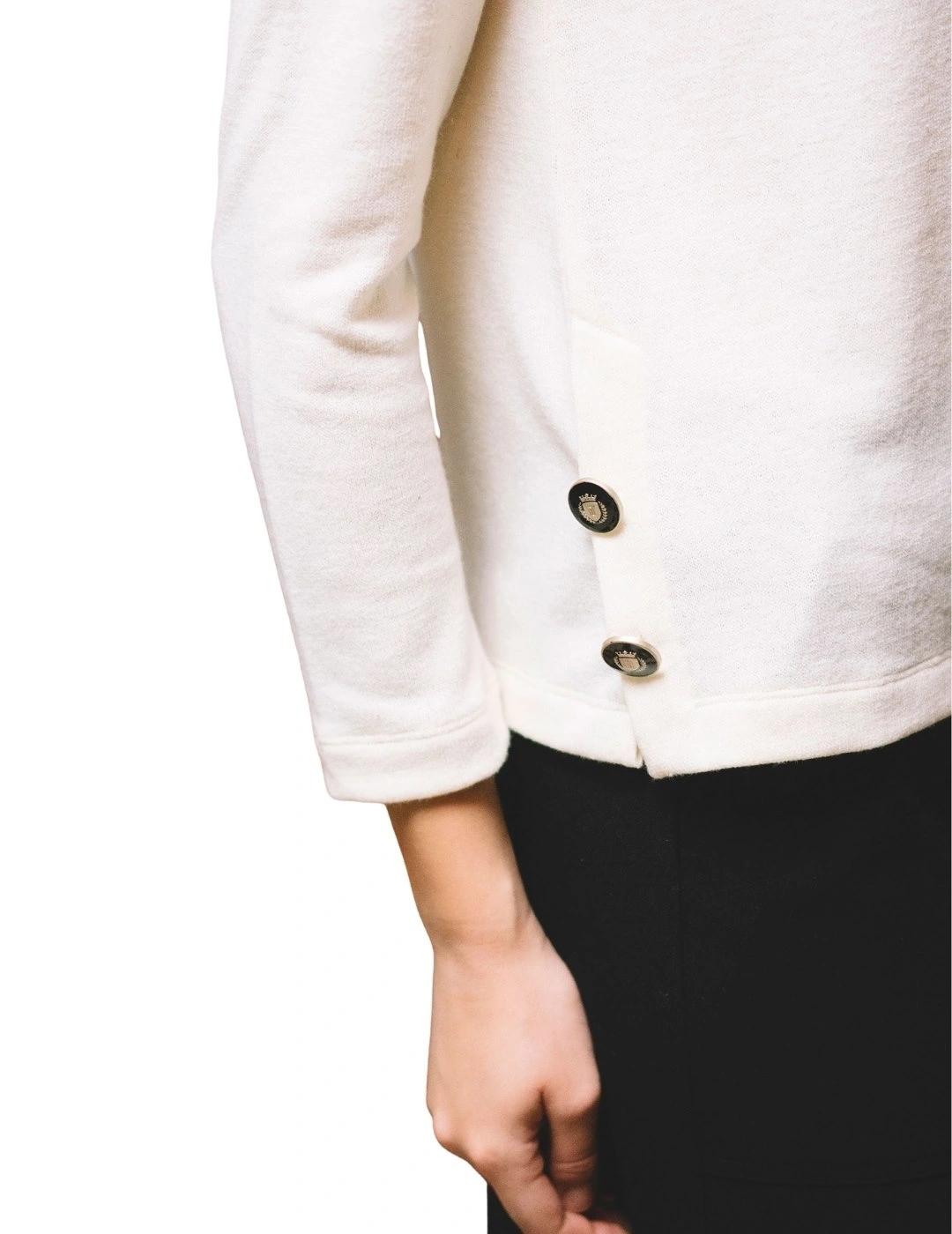 Hongo Jersey Crudo con botones laterales