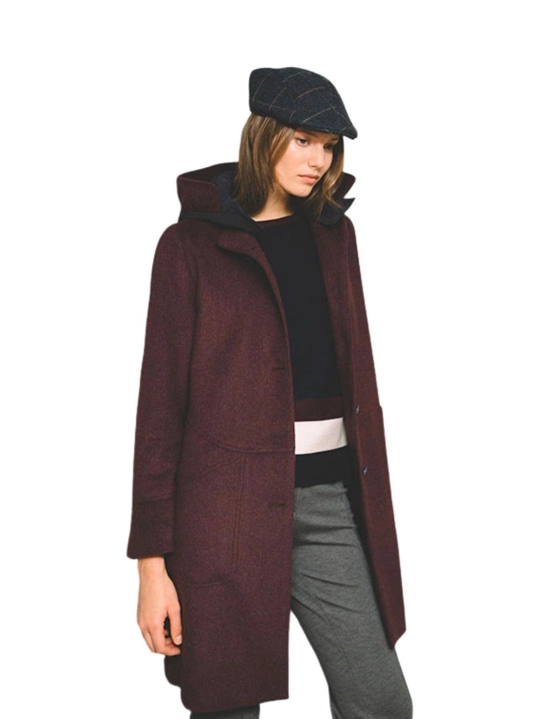 Hongo Jersey de punto marino franjas burdeos crudo