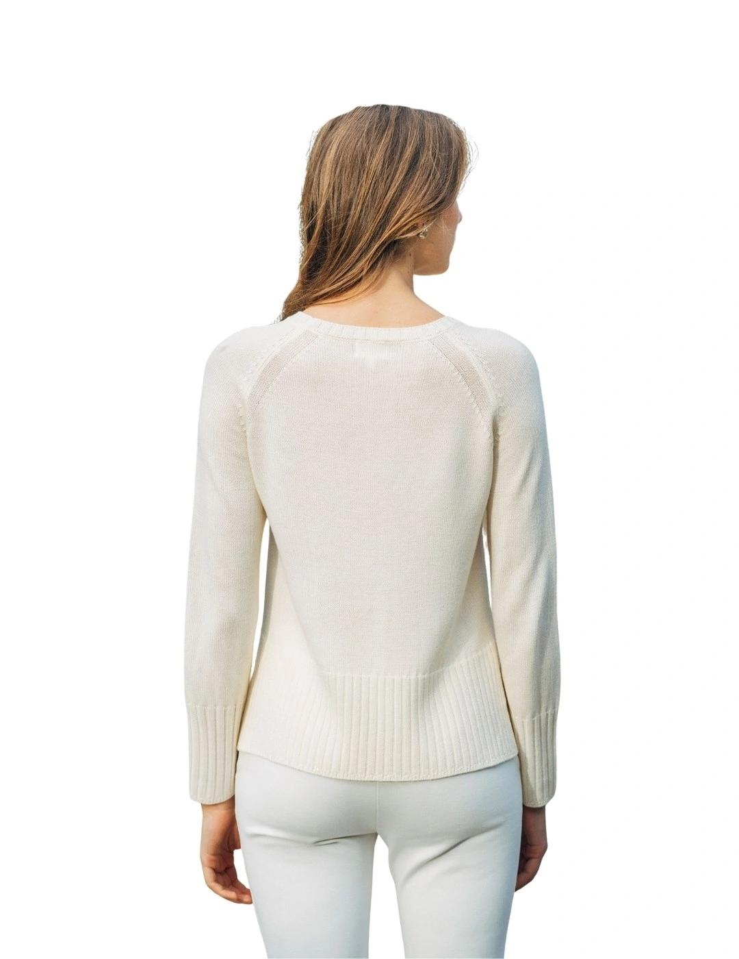 Hongo Jersey Crudo con detalles de strass en pecho