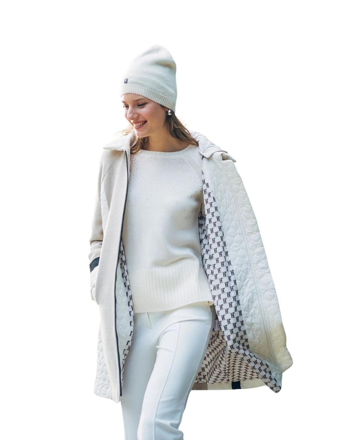 Hongo Jersey Crudo con detalles de strass en pecho