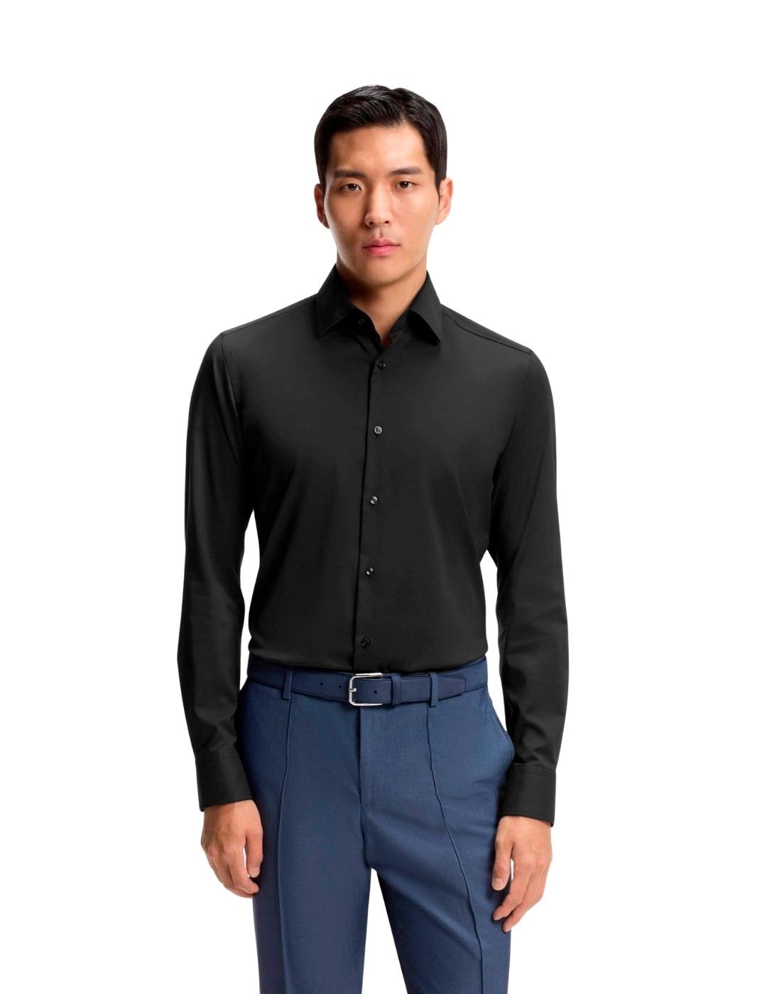 Hugo Boss Camisa Hank Kent Negra