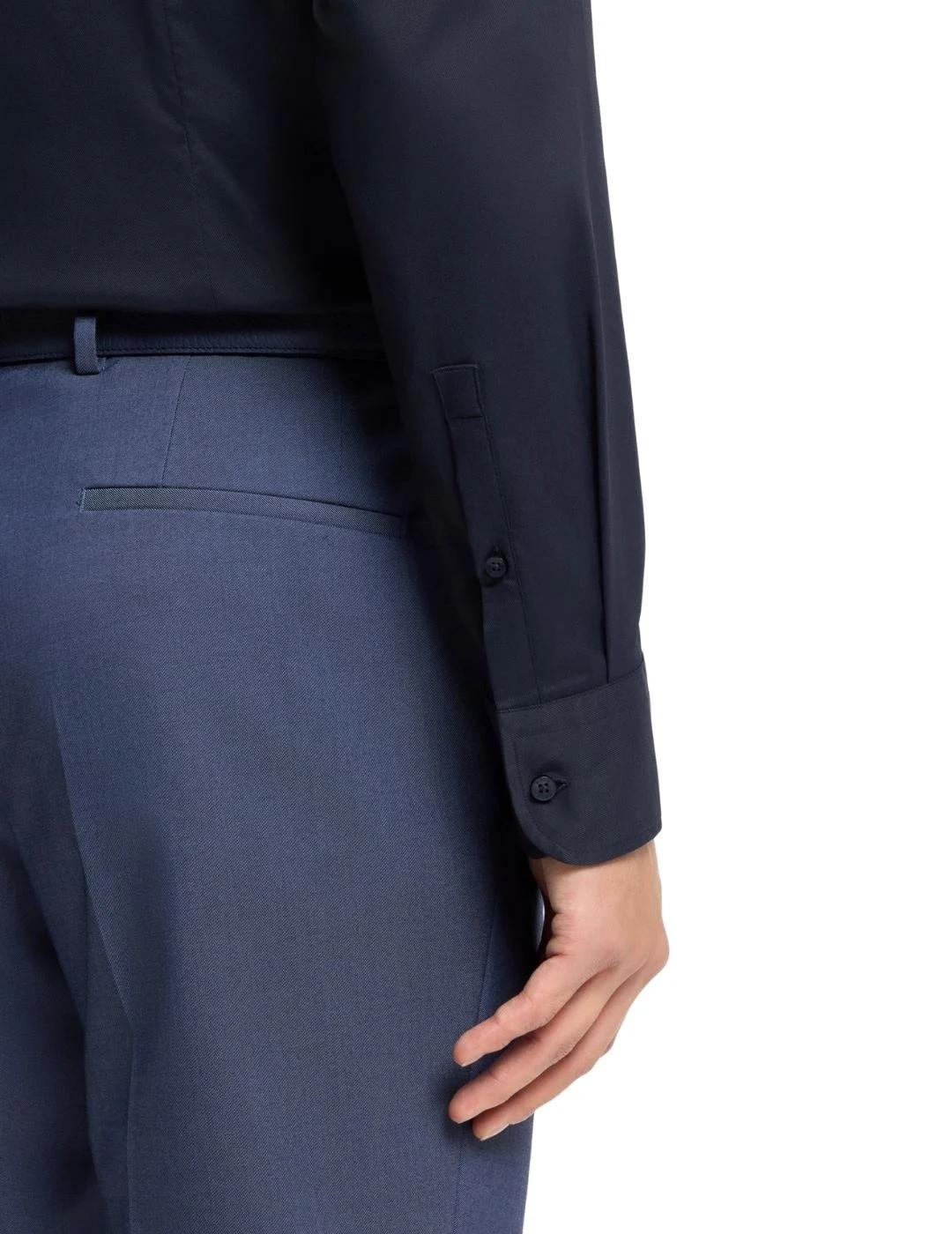 Hugo Boss Camisa Hank Kent Azul oscuro