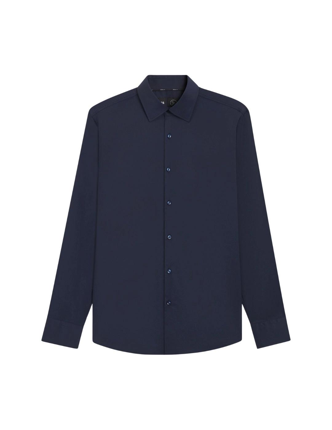 Hugo Boss Camisa Hank Kent Azul oscuro