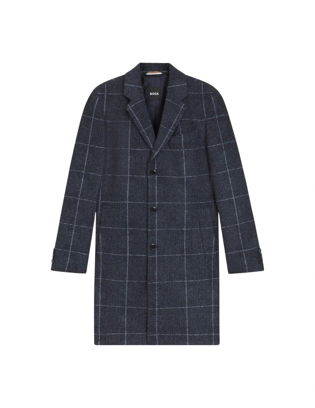 Hugo Boss Abrigo Hyde de cuadros Azul oscuro