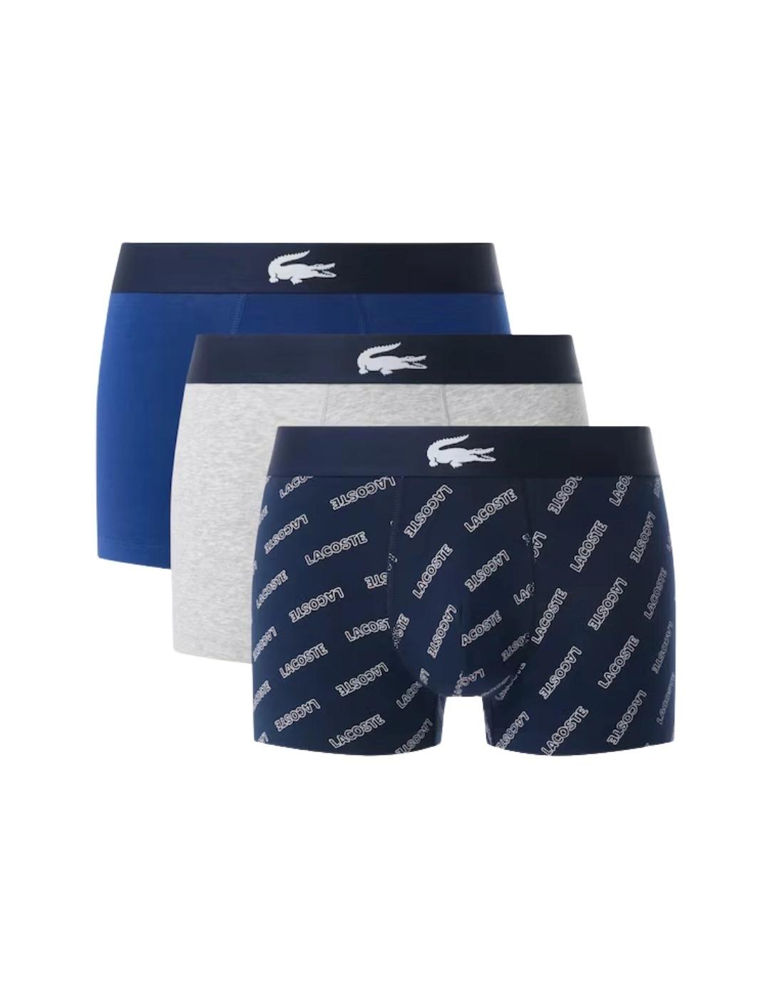Lacoste Pack de 3 calzoncillos de algodón elástico