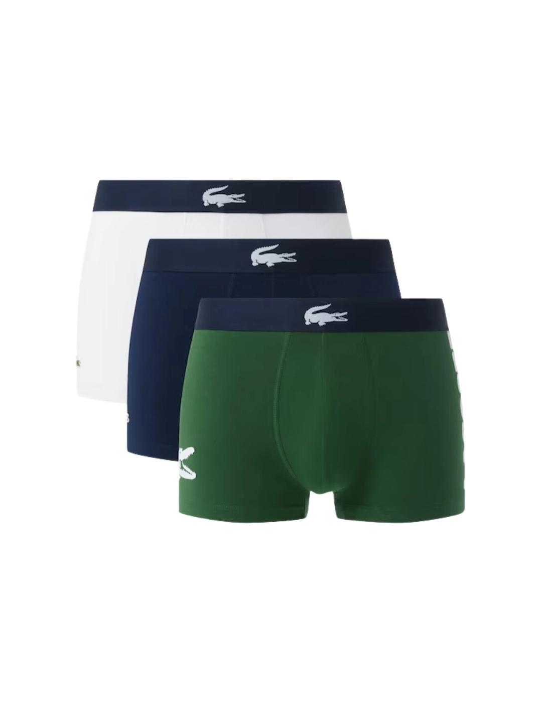 Lacoste Pack de 3 calzoncillos de algodón elástico