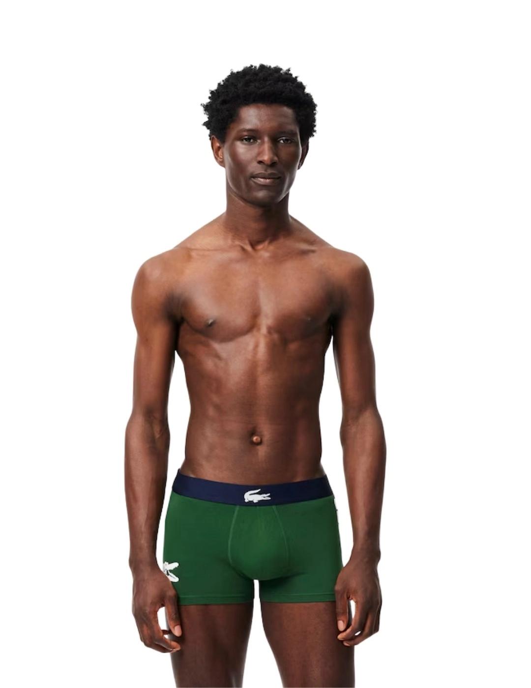 Lacoste Pack de 3 calzoncillos de algodón elástico