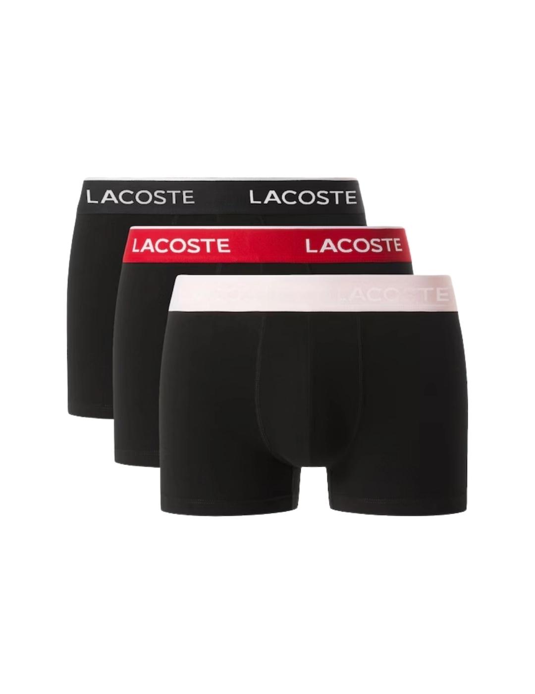 Lacoste Pack de 3calzoncillos de algodón elástico