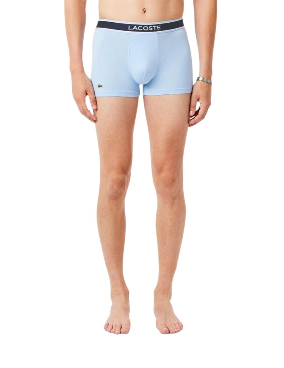 Lacoste Pack de 3 calzoncillos de algodón elástico