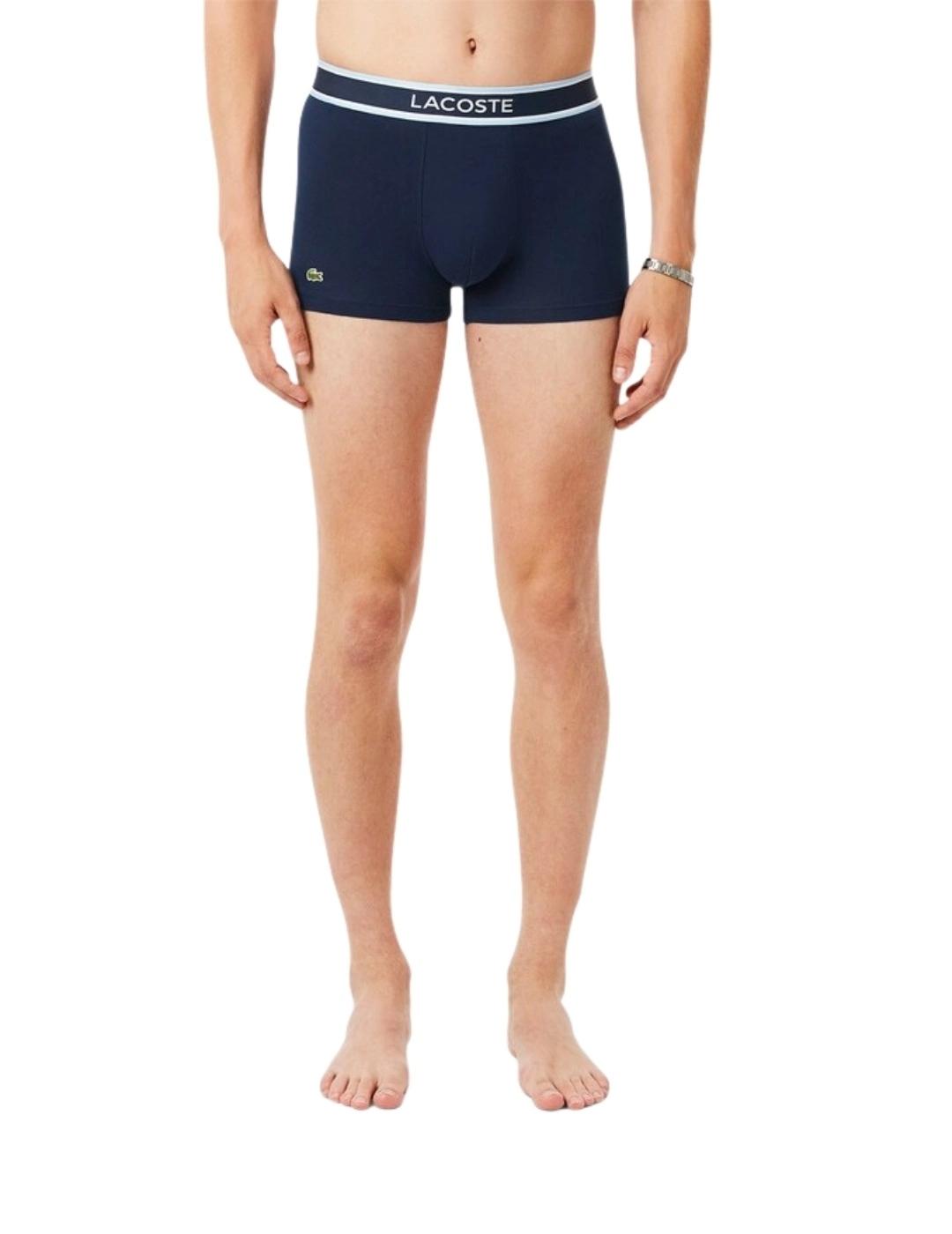 Lacoste Pack de 3 calzoncillos de algodón elástico