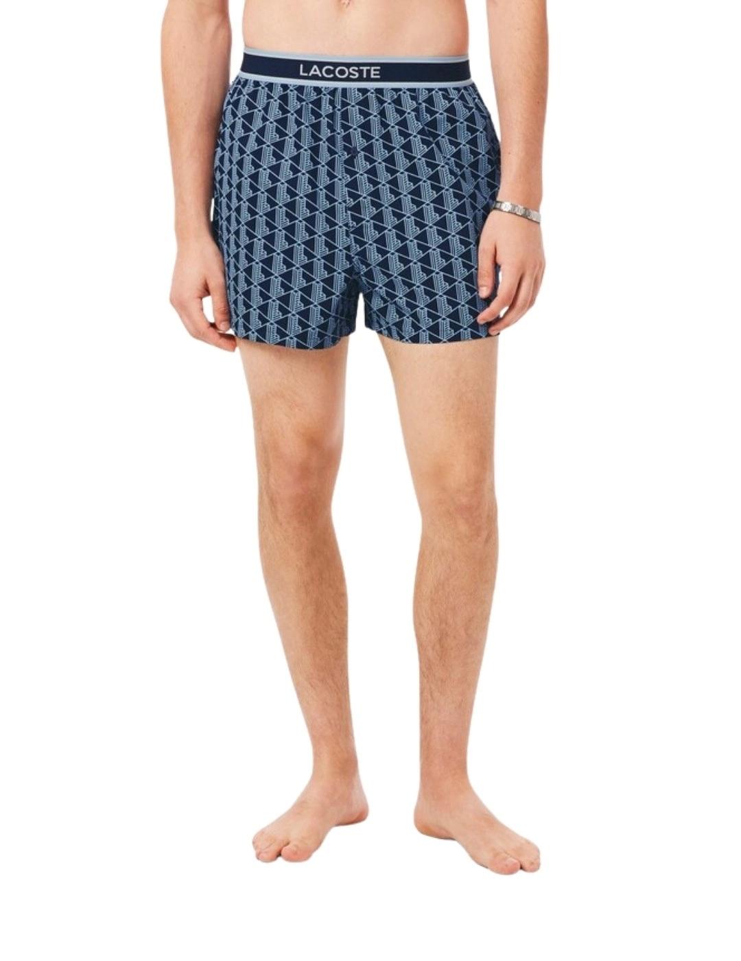 Lacoste Pack de 3 bóxeres de popelín de algodón