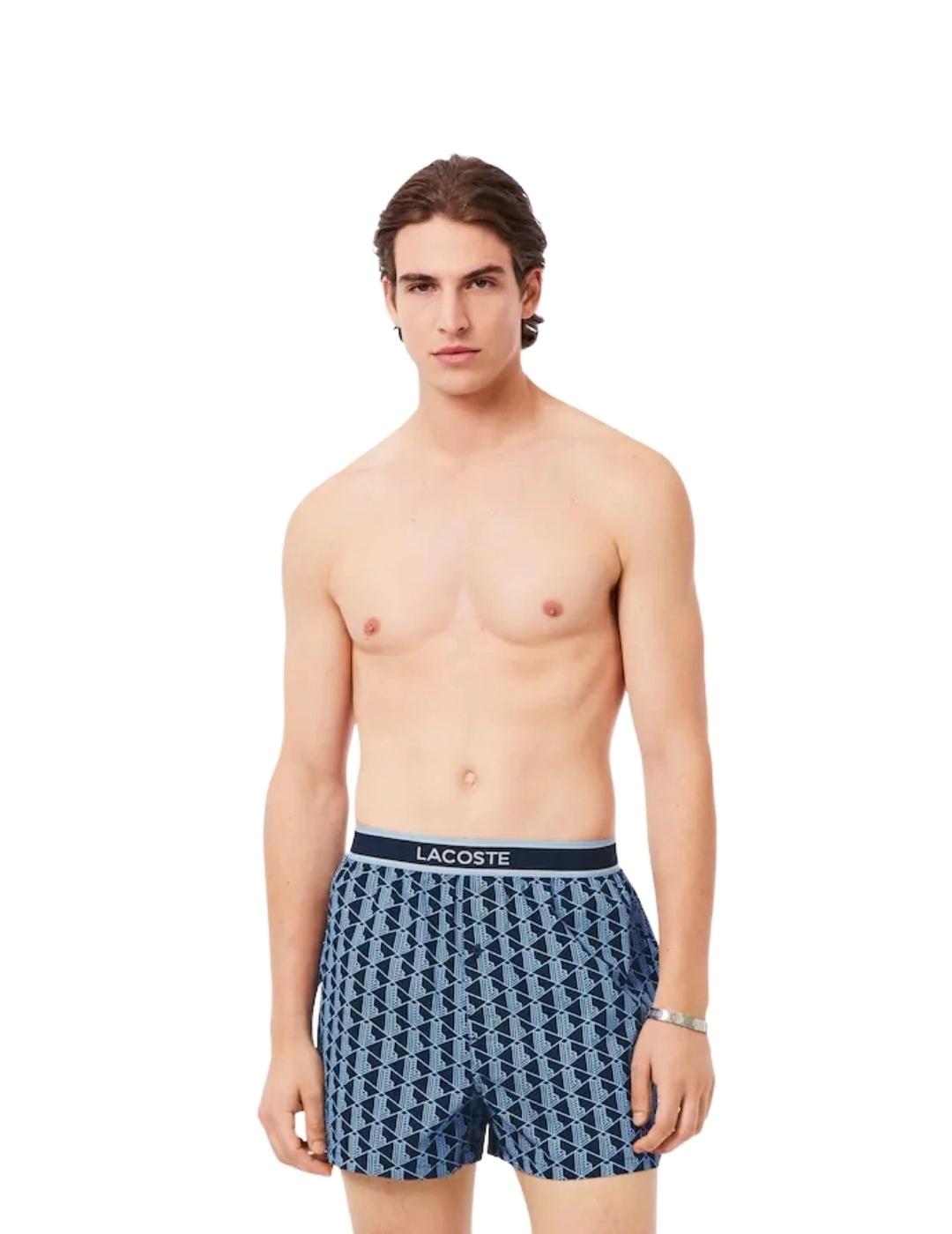 Lacoste Pack de 3 bóxeres de popelín de algodón