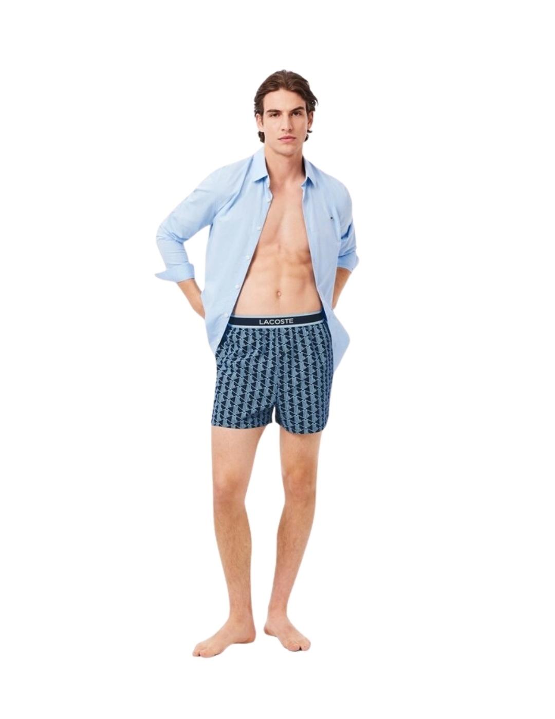 Lacoste Pack de 3 bóxeres de popelín de algodón