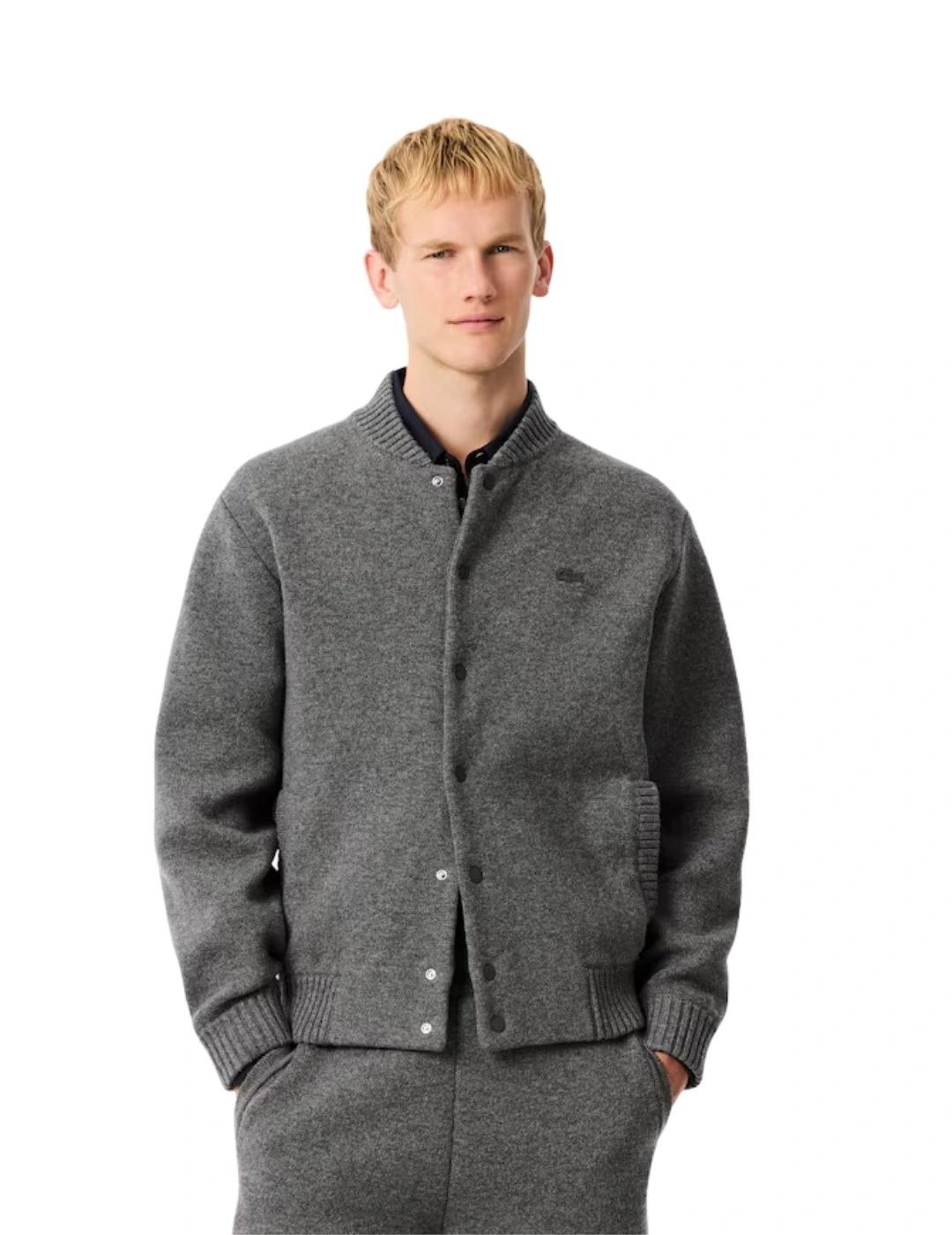 Lacoste Chaqueta bomber de punto jersey de lana