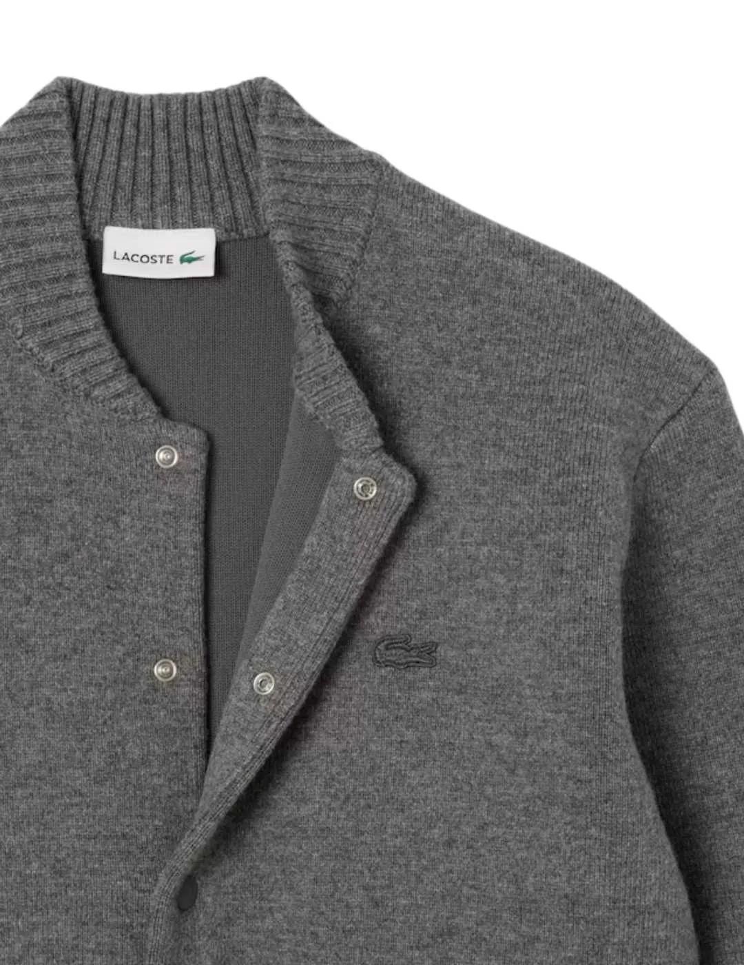 Lacoste Chaqueta bomber de punto jersey de lana