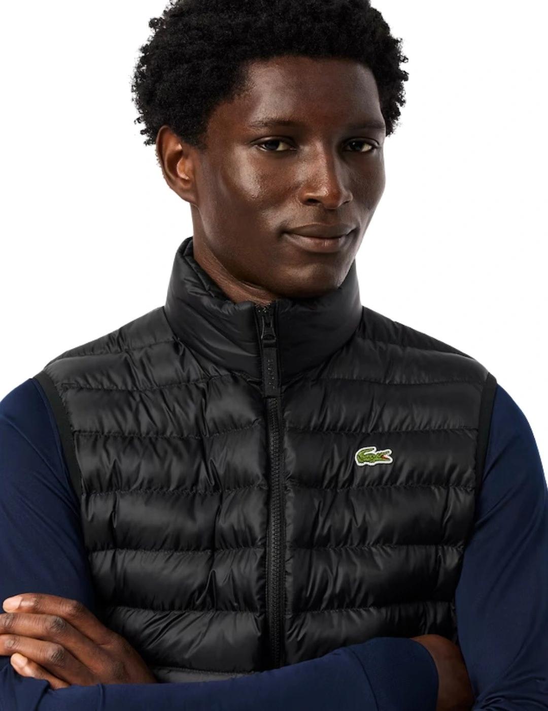 Lacoste Chaleco acolchado hidrófugo Negro