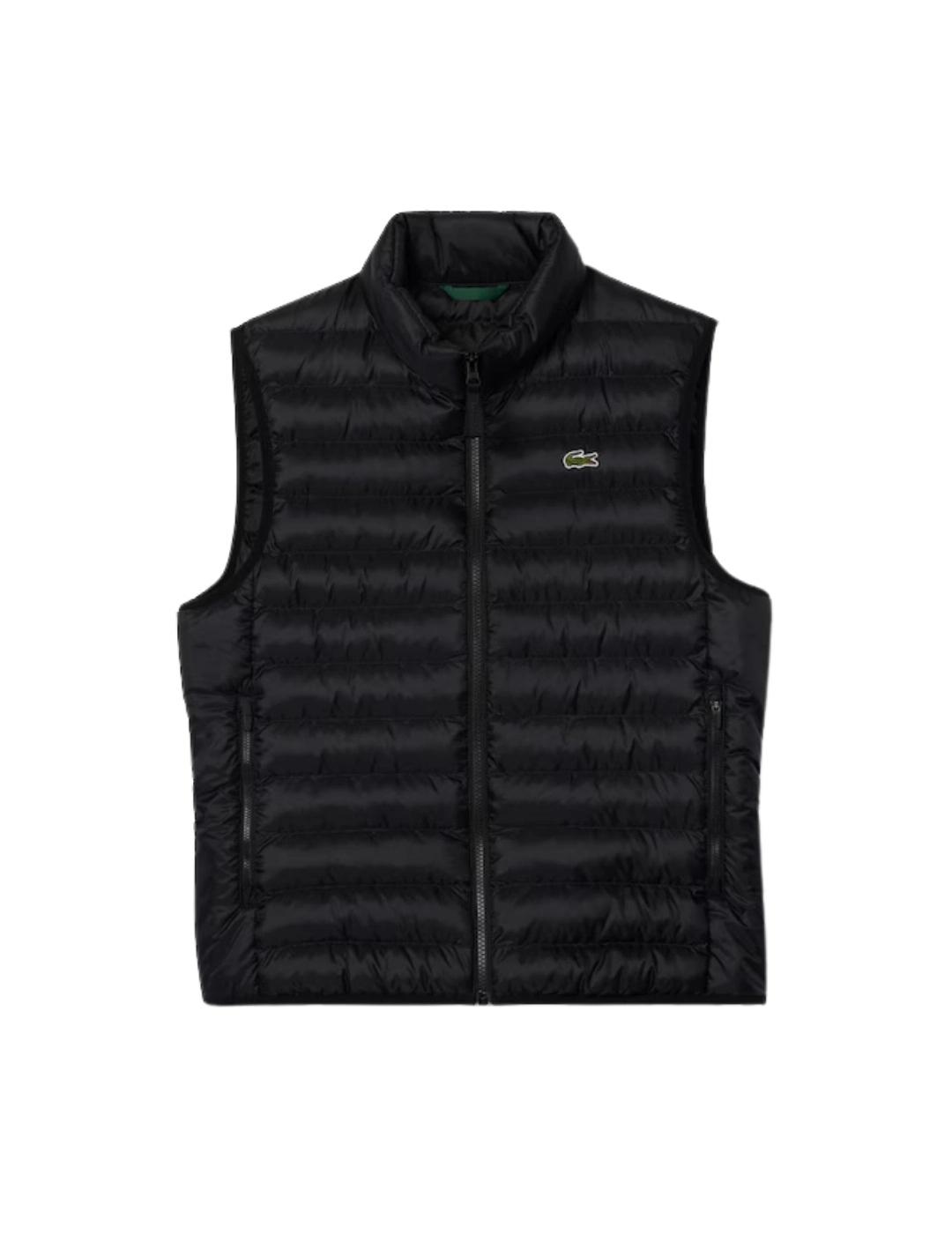 Lacoste Chaleco acolchado hidrófugo Negro
