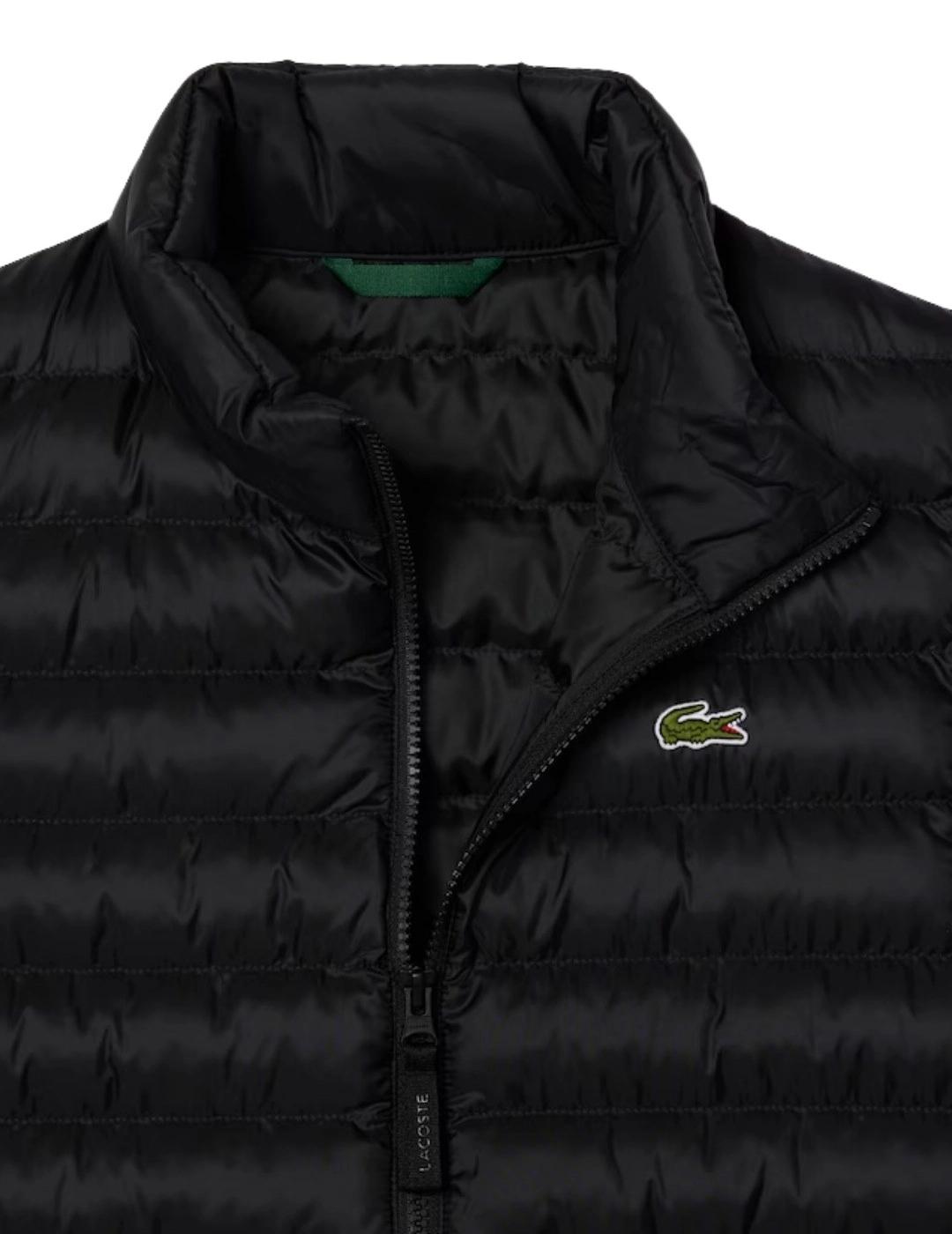 Lacoste Chaleco acolchado hidrófugo Negro
