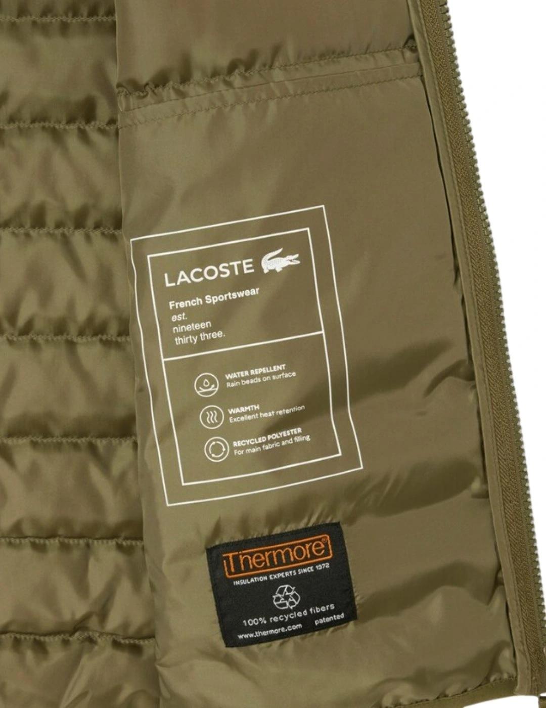 Lacoste Chaleco acolchado hidrófugo Verde