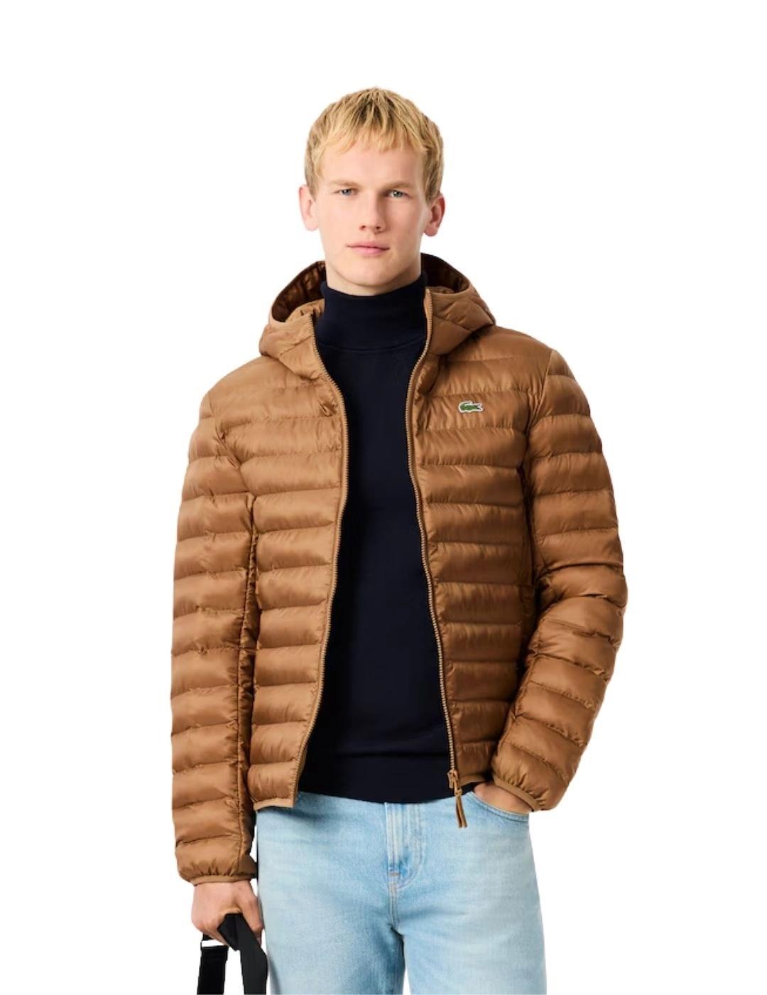 Lacoste Chaqueta acolchada hidrófuga Marrón