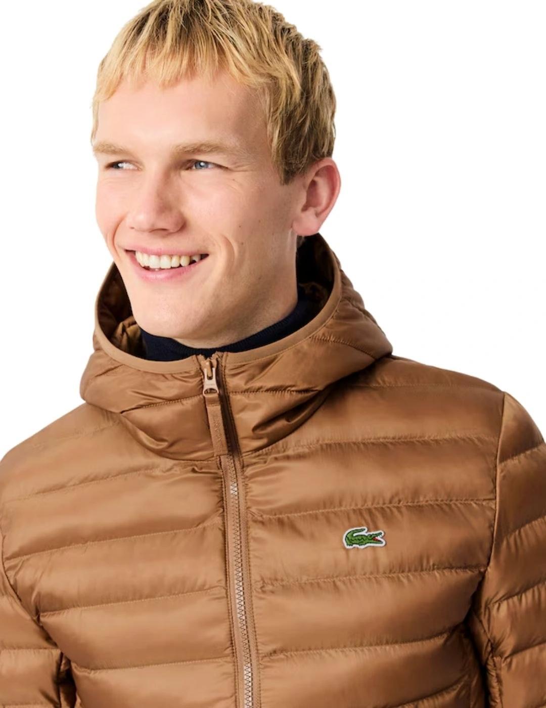 Lacoste Chaqueta acolchada hidrófuga Marrón