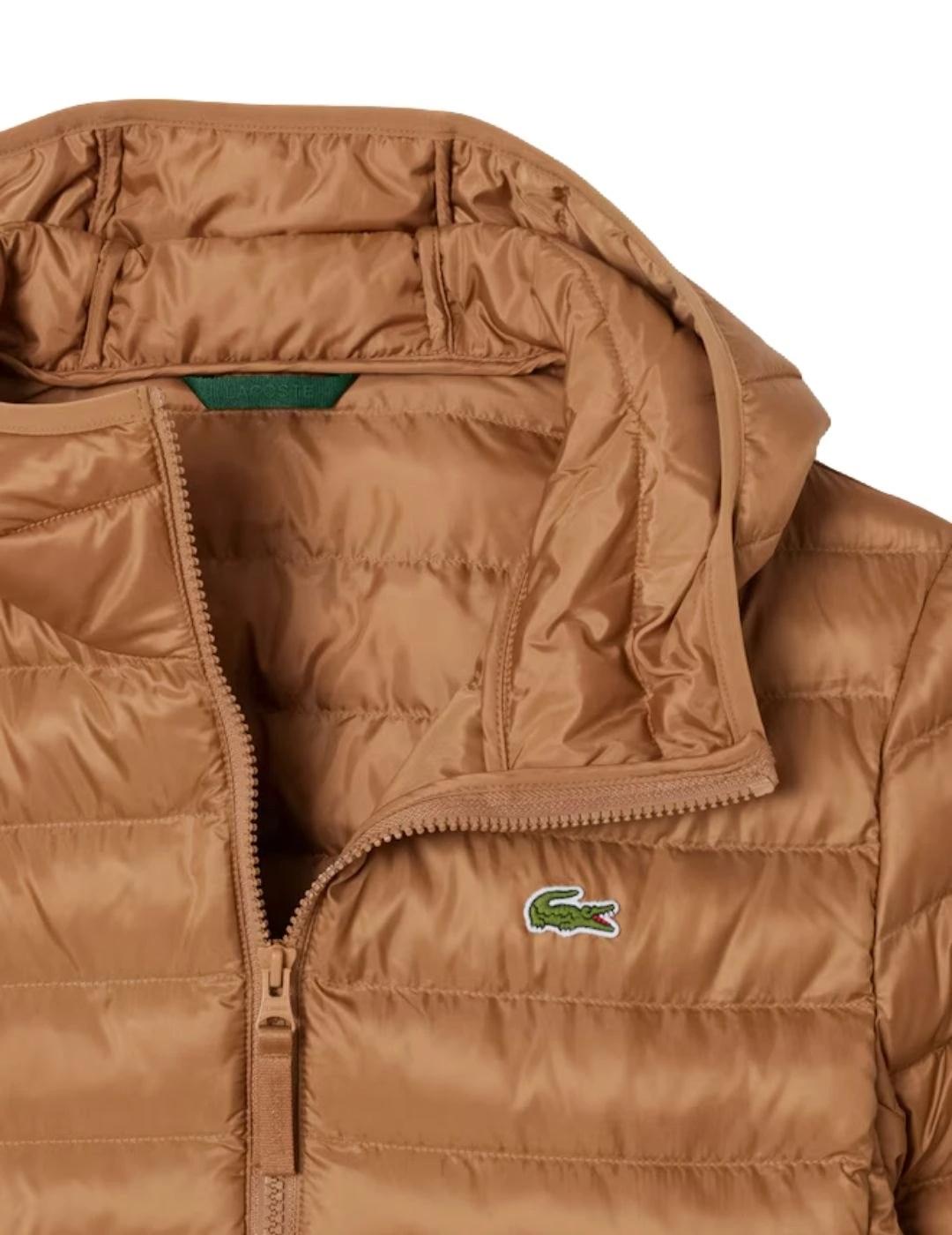 Lacoste Chaqueta acolchada hidrófuga Marrón