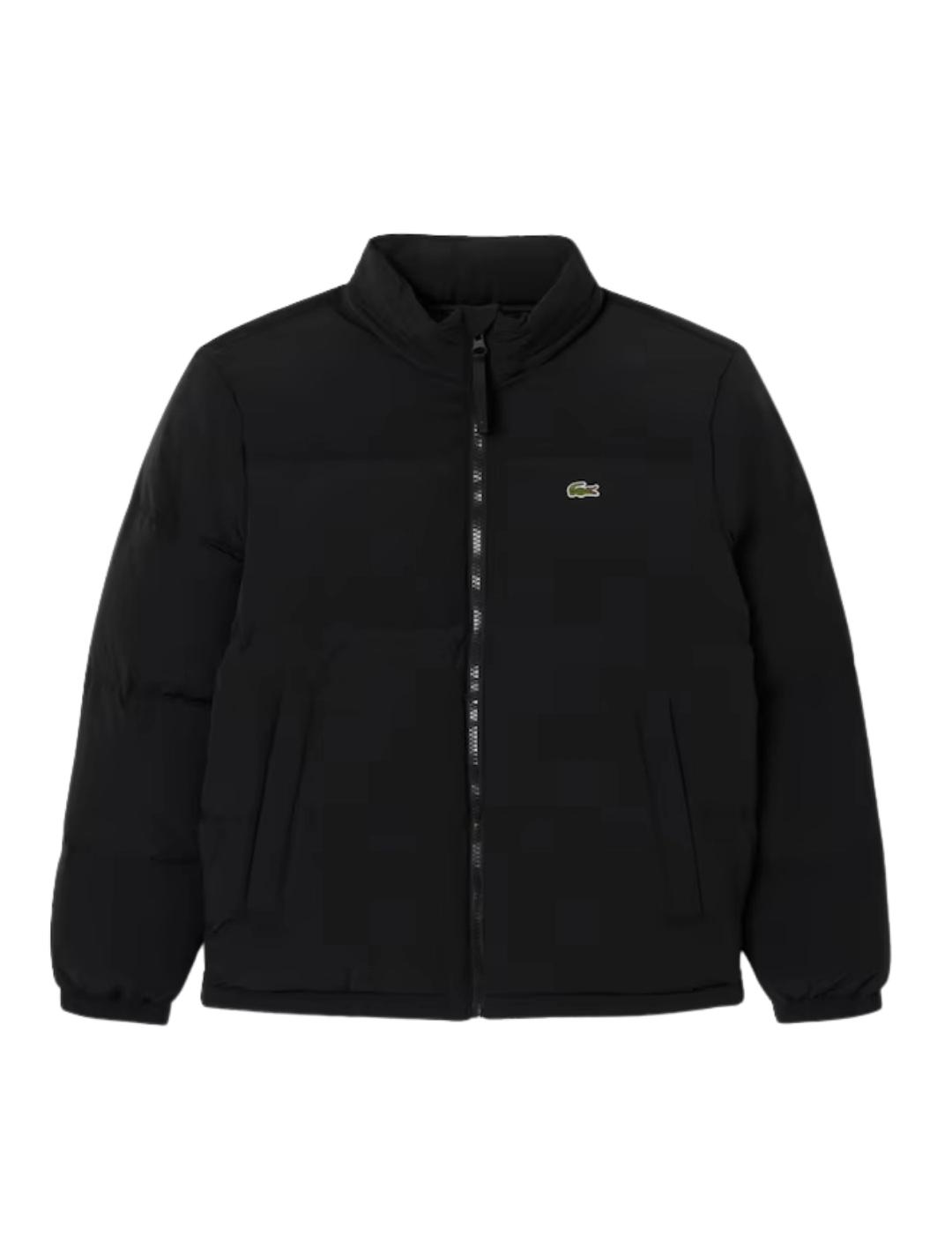 Lacoste Chaqueta acolchada con capucha Negra