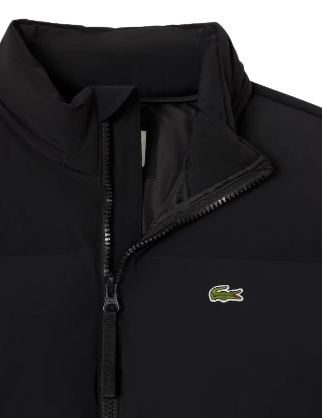 Lacoste Chaqueta acolchada con capucha Negra