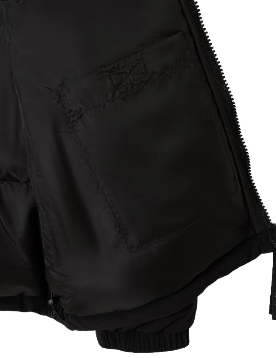 Lacoste Chaqueta acolchada con capucha Negra