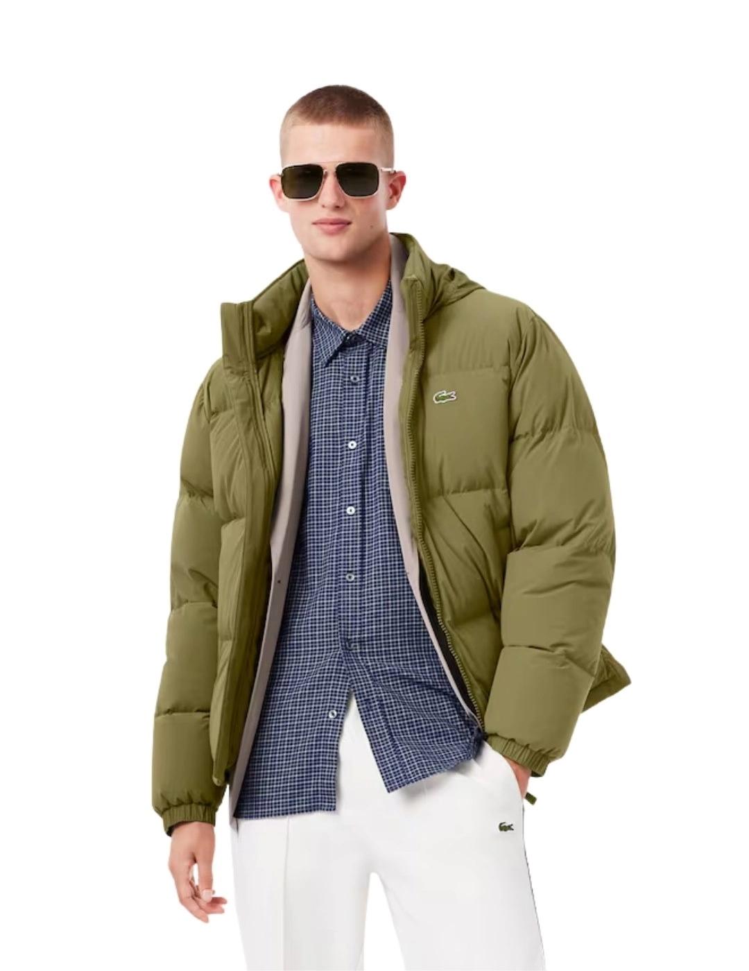 Lacoste Chaqueta acolchada con capucha hidrófuga