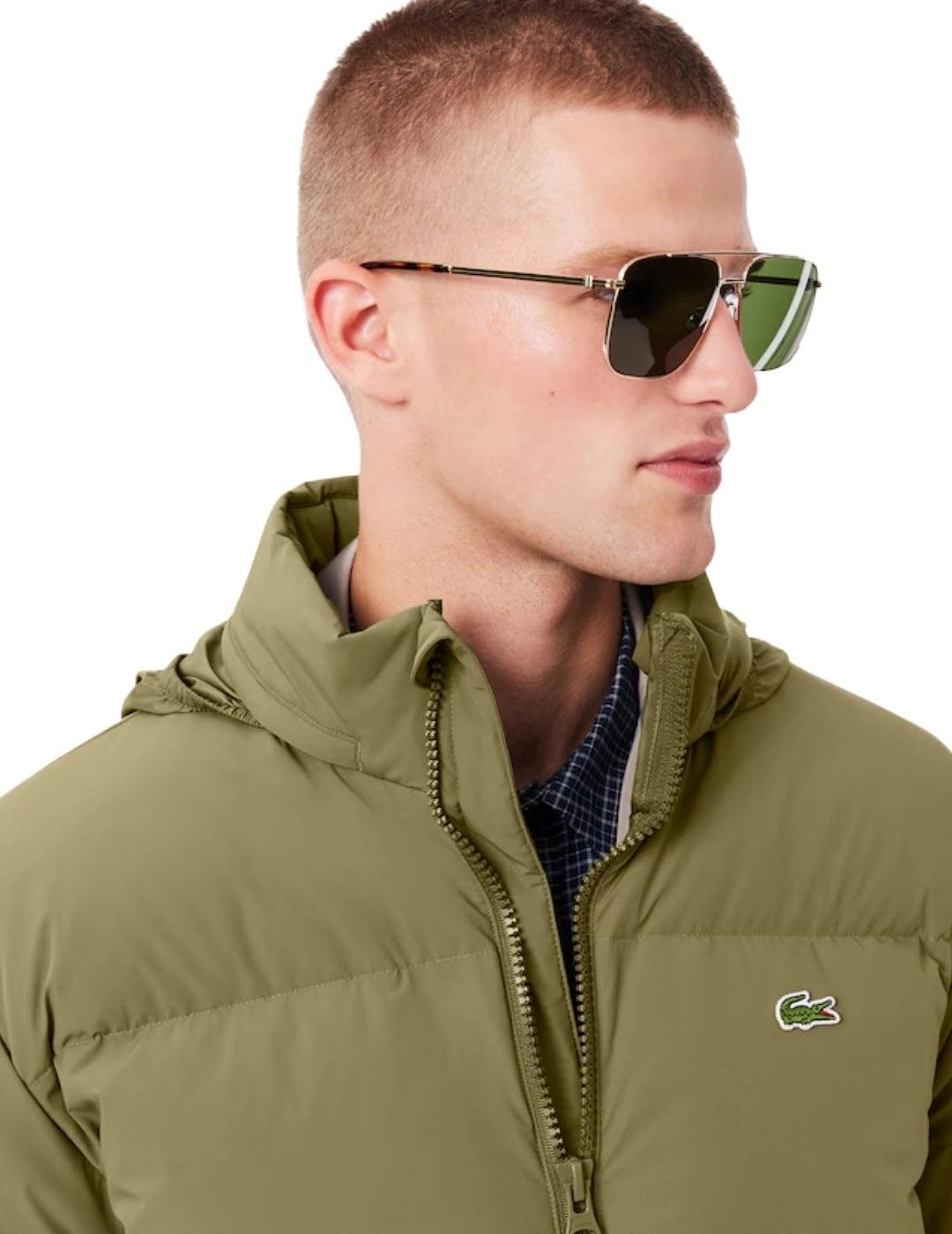 Lacoste Chaqueta acolchada con capucha hidrófuga