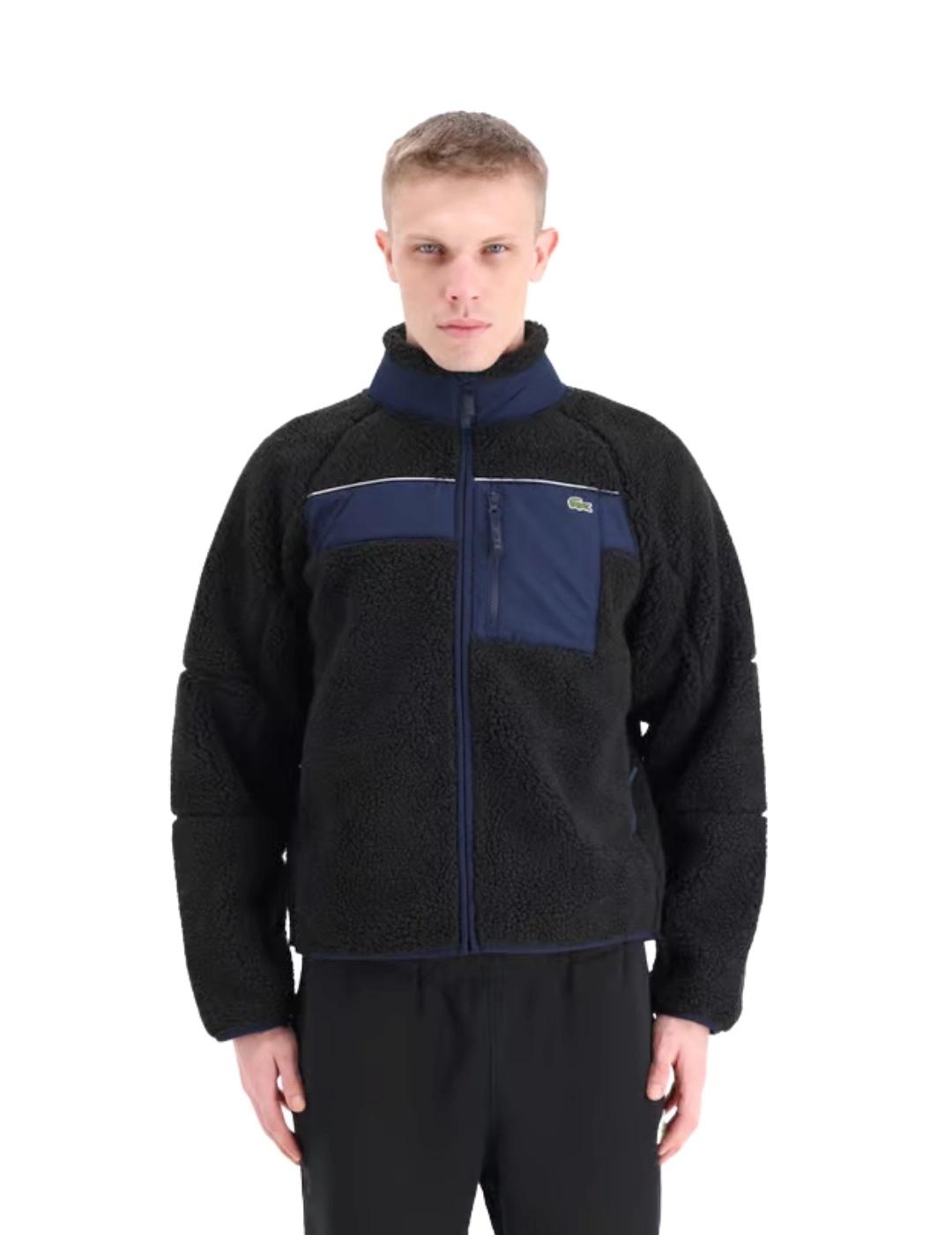 Lacoste Chaqueta de borreguillo Negra y marino