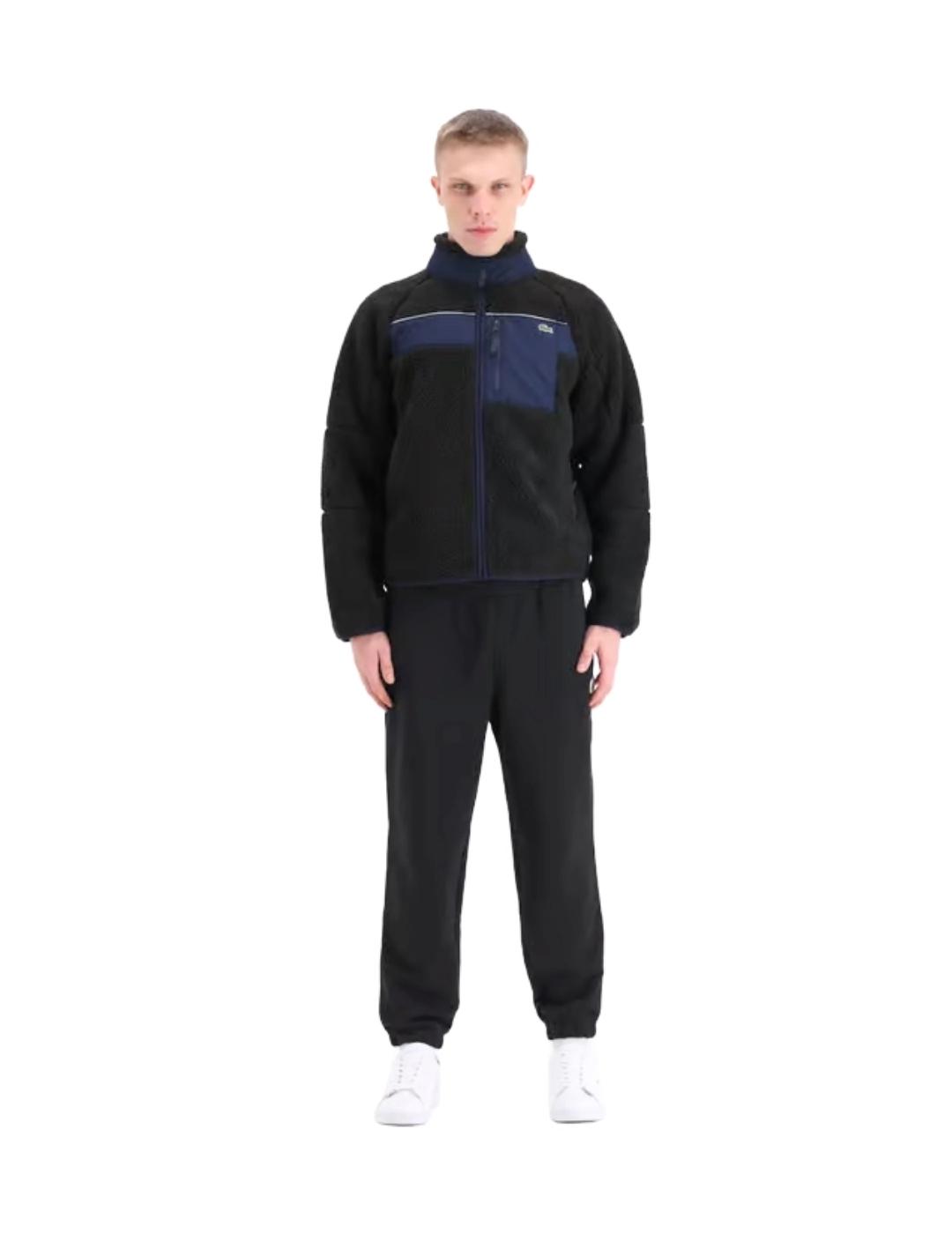 Lacoste Chaqueta de borreguillo Negra y marino