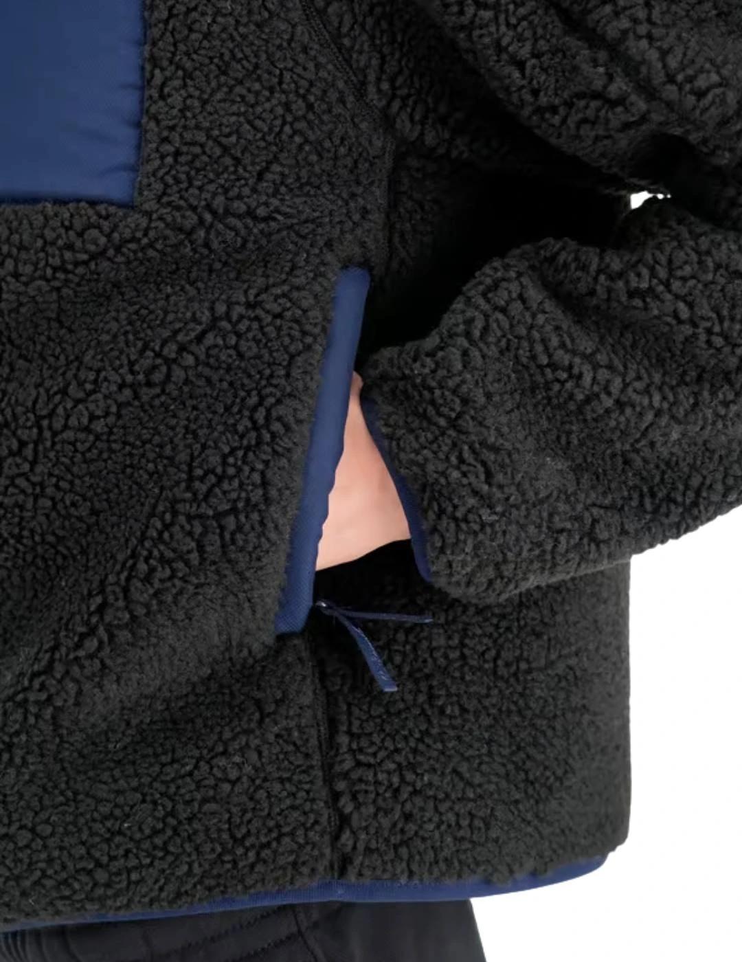 Lacoste Chaqueta de borreguillo Negra y marino