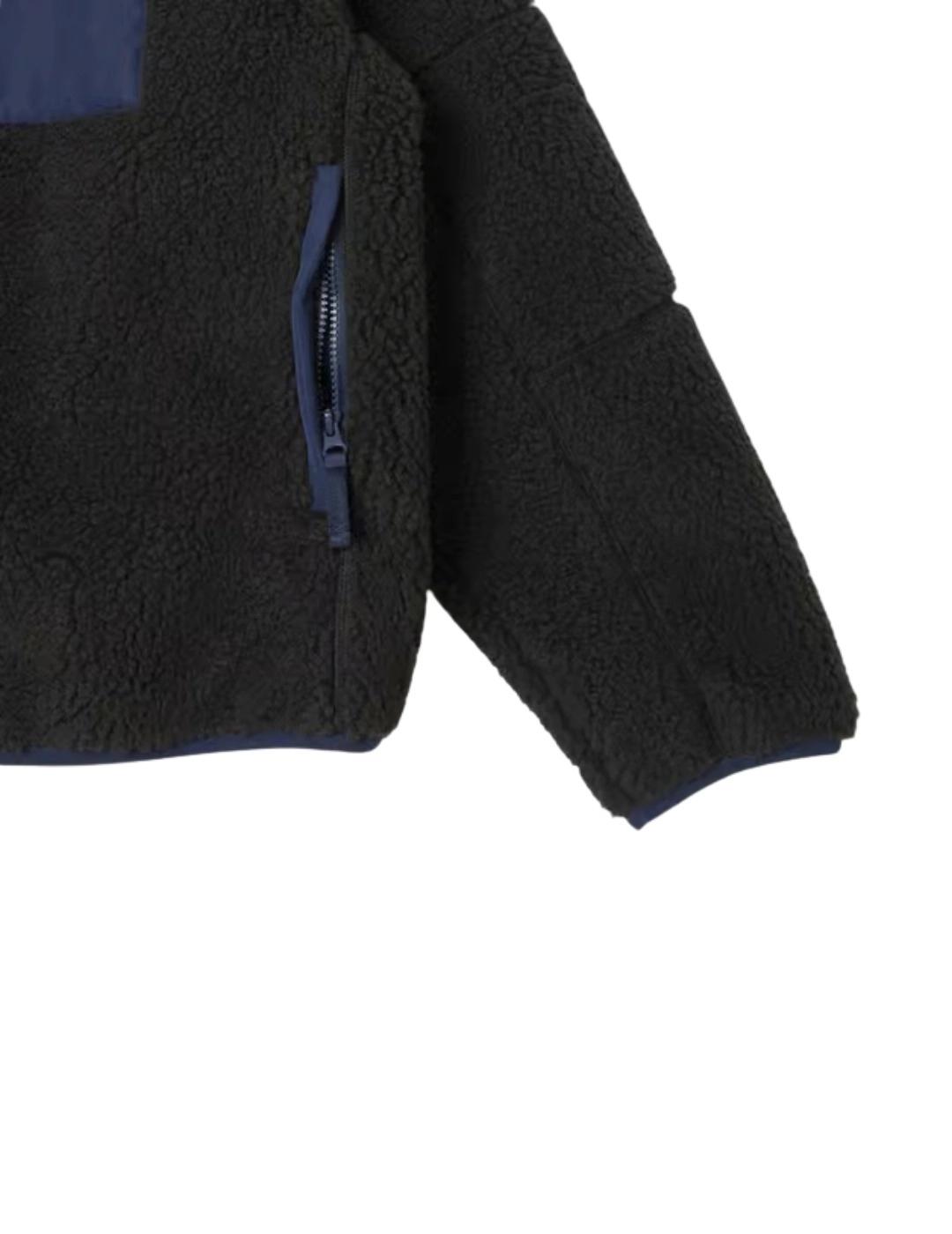 Lacoste Chaqueta de borreguillo Negra y marino