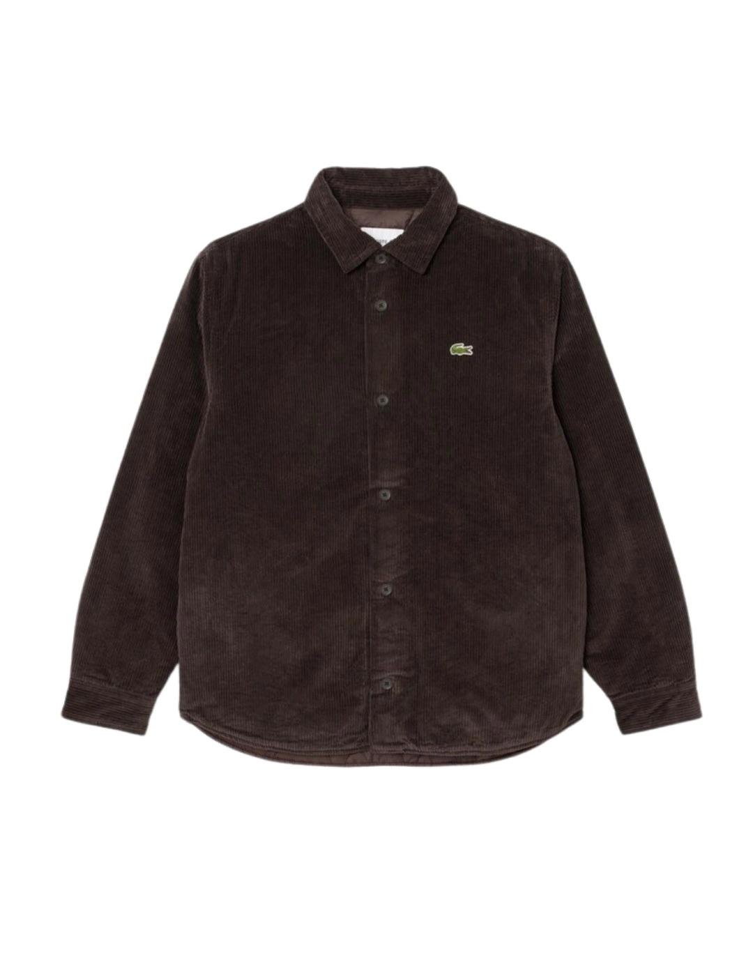 Lacoste Sobrecamisa de pana oversized Marrón